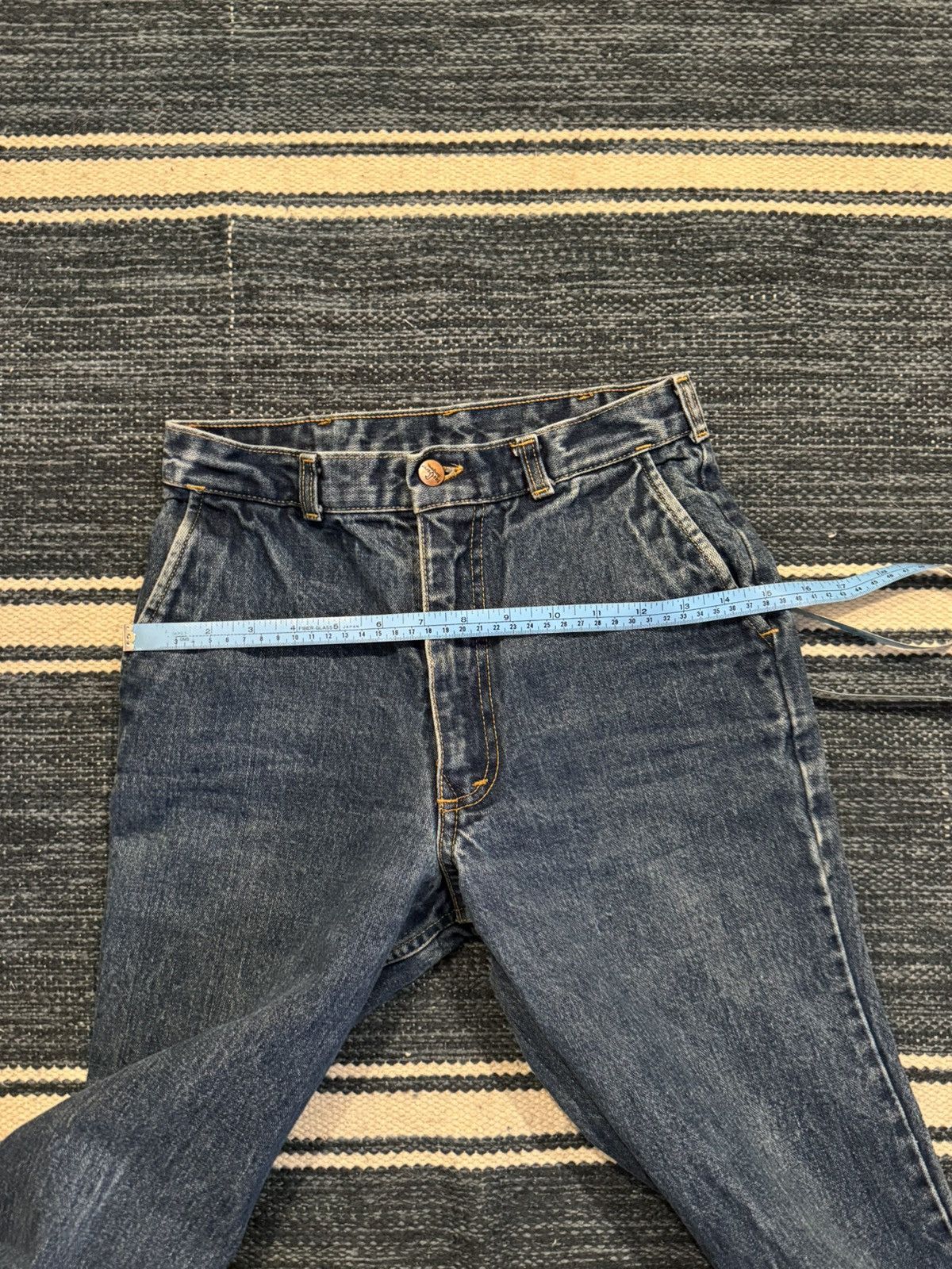 Vintage Vintage Seafarer 70’s Flair Wide Leg Jeans tagged 29 Blue Size US 29 - 16 Thumbnail
