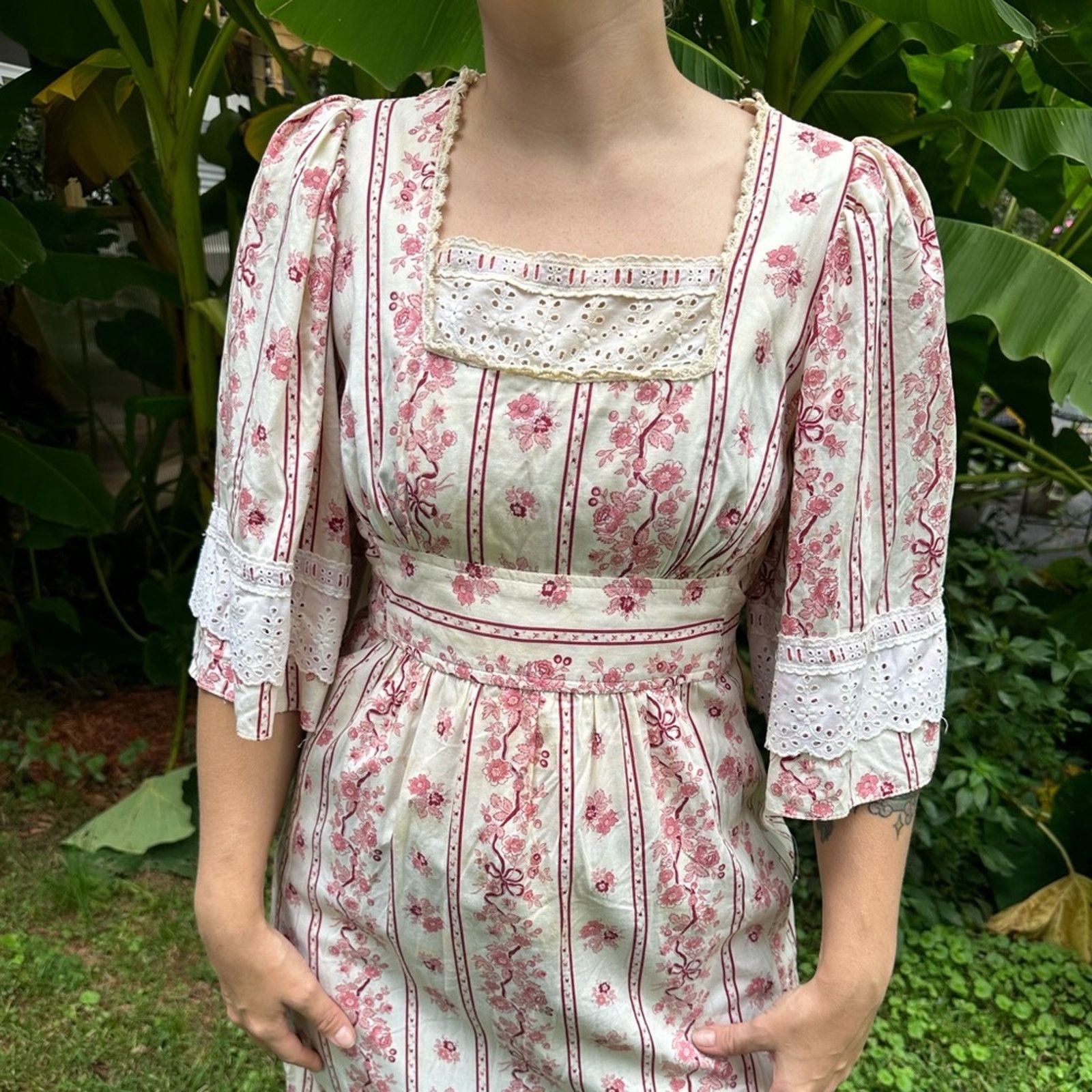 Vintage Vintage Jack Kramer 70’s Boho Maxi Dress Size S / US 4 / IT 40 - 9 Thumbnail