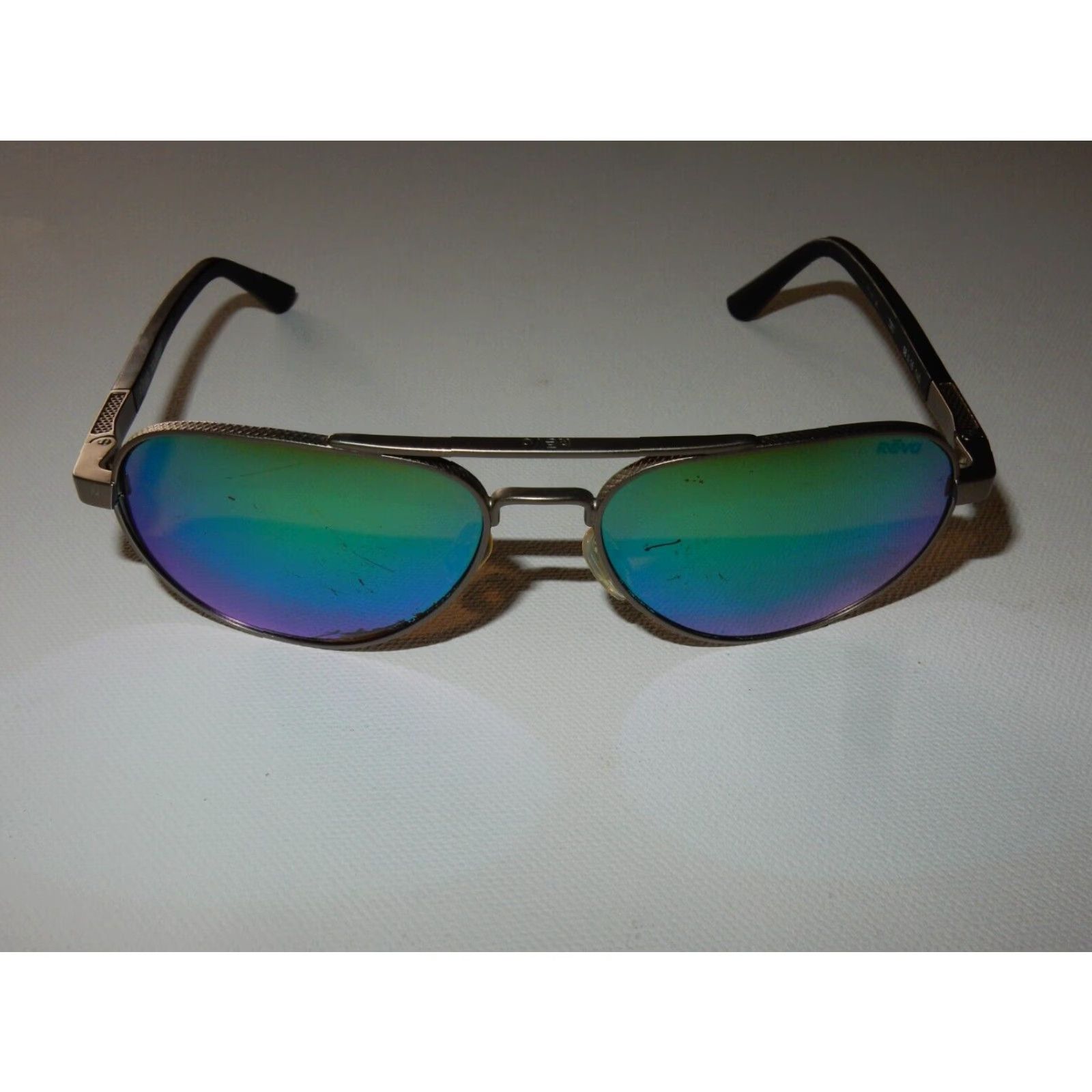 Vintage VINTAGE REVO Polarized Aviator Sunglasses Men 58x16 Silver-Black 140mm Size ONE SIZE - 2 Thumbnail