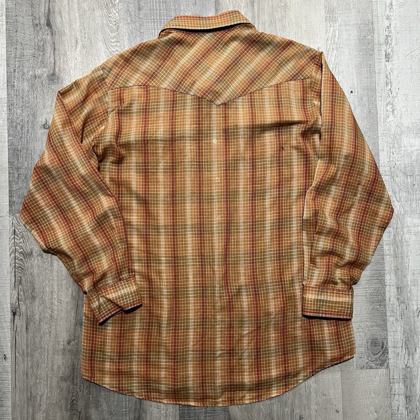 Lee 1970s Lee MR Western Pearl Snap Polyester Long Sleeve Shirt Size US L / EU 52-54 / 3 - 2 Thumbnail