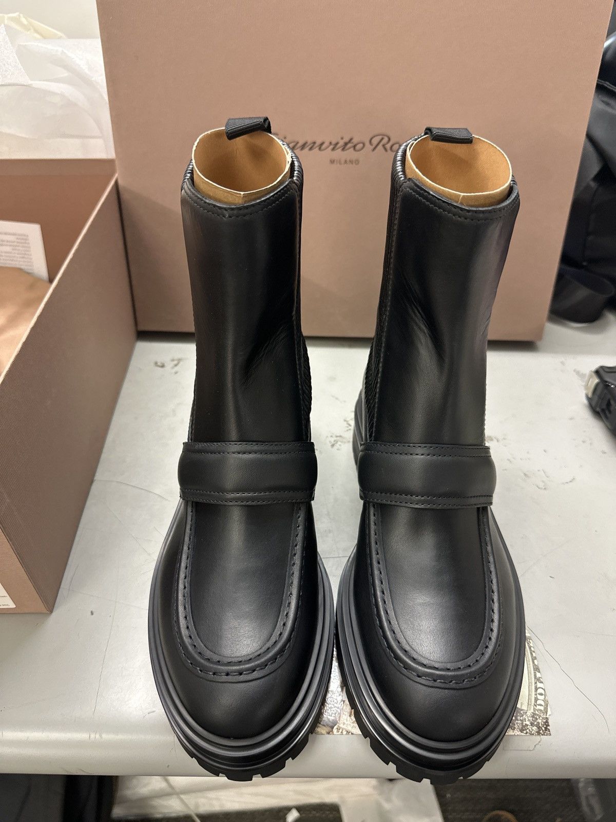 Gianvito Rossi GIANVITO ROSSI Black Leather Berck Boots, Size US 6 / IT 36 - 10 Thumbnail