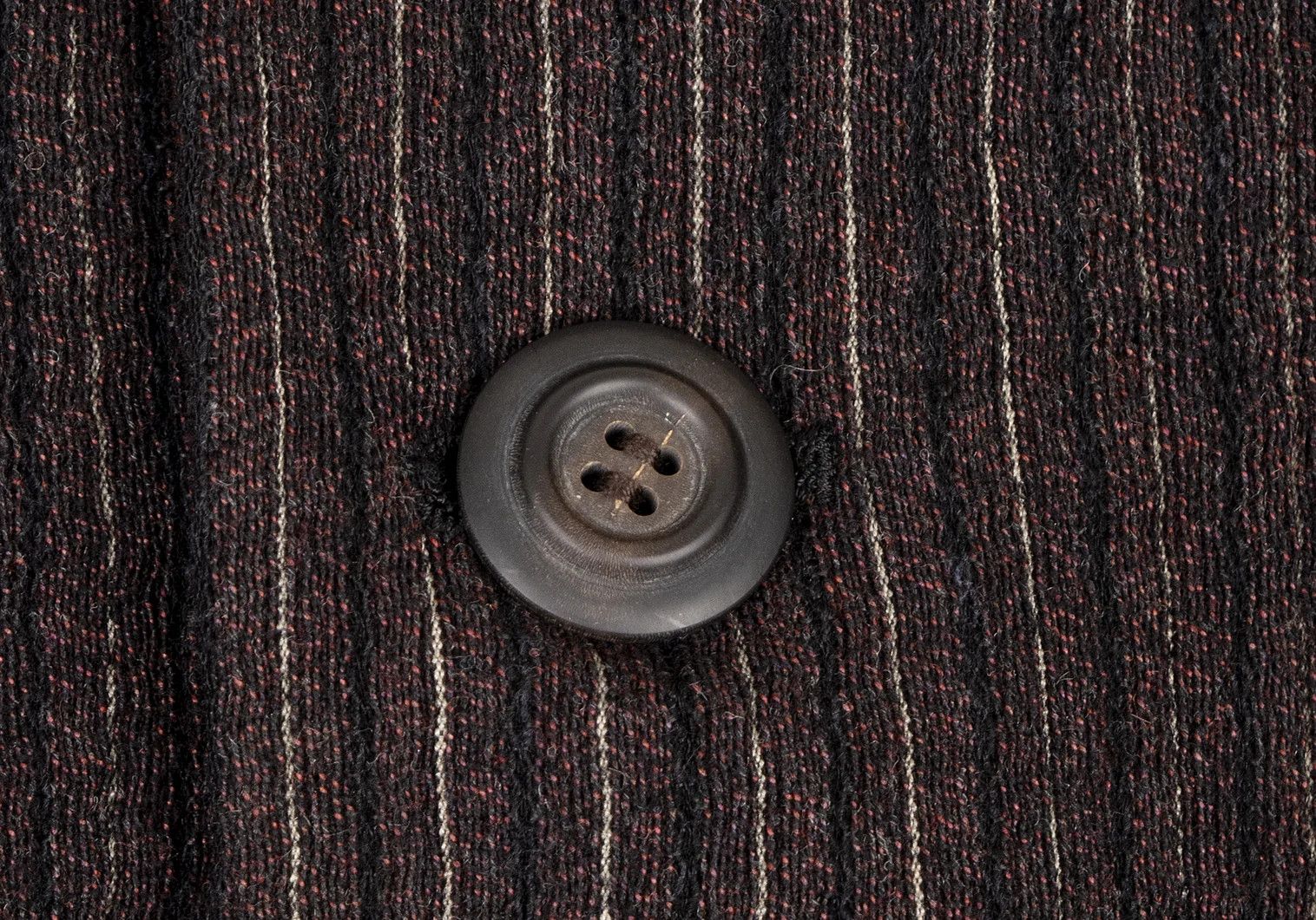 Jean Paul Gaultier Wool and Rayon Striped 2B Jacket in Dark Brown, Size 48 Size US M / EU 48-50 / 2 - 7 Thumbnail