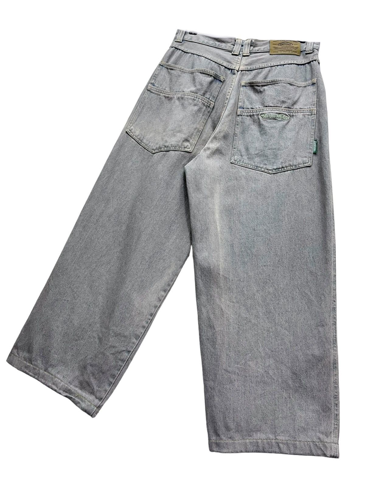 Vintage 🔥Vtg BRONZE AGE Ultra Baggy Mud Wash Sun Faded Skate Denim Size US 29 - 3 Thumbnail