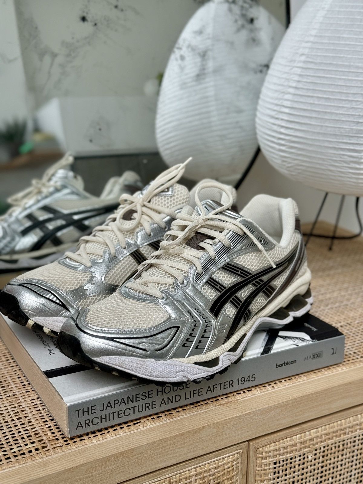 Asics ASICS Gel Kayano 14 Cream Black Silver Grailed