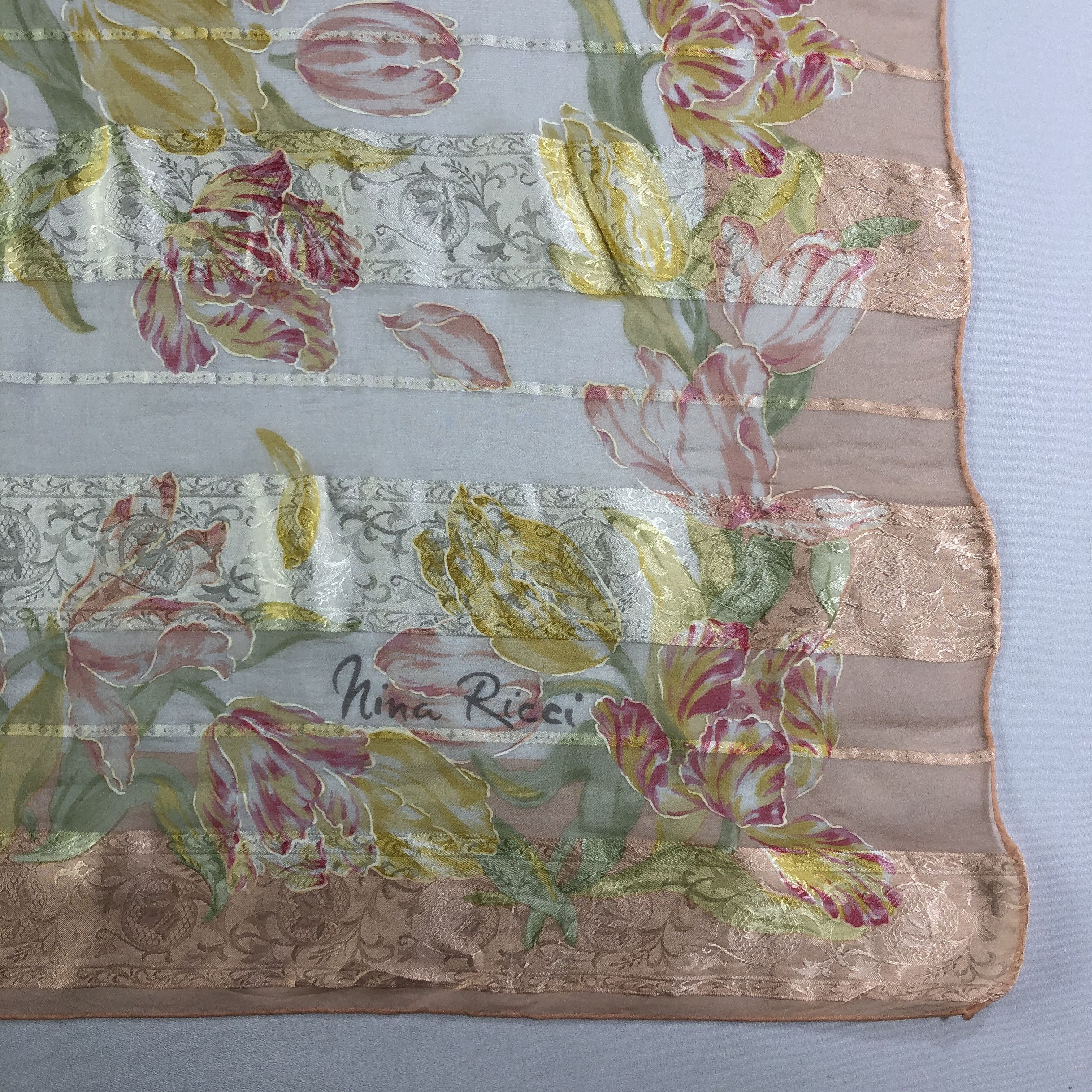 Nina Ricci × Vintage Vintage Nina Ricci Silk Scarf Size ONE SIZE - 3 Thumbnail