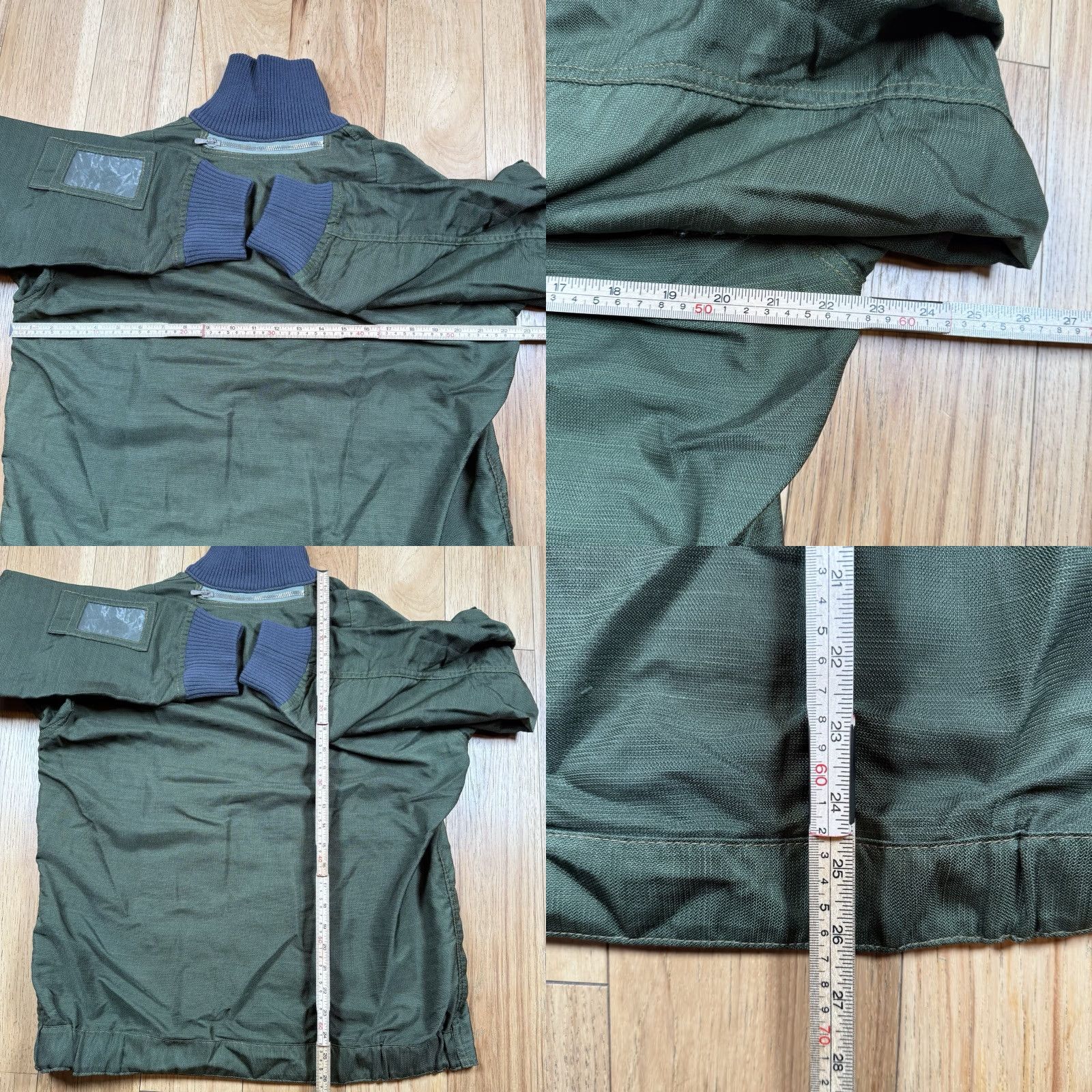 Vintage VINTAGE Flight Russian Military Bomber Jacket Green Mens Large 6 Pocket Nylon Cargo Jacket Size US L / EU 52-54 / 3 - 8 Thumbnail