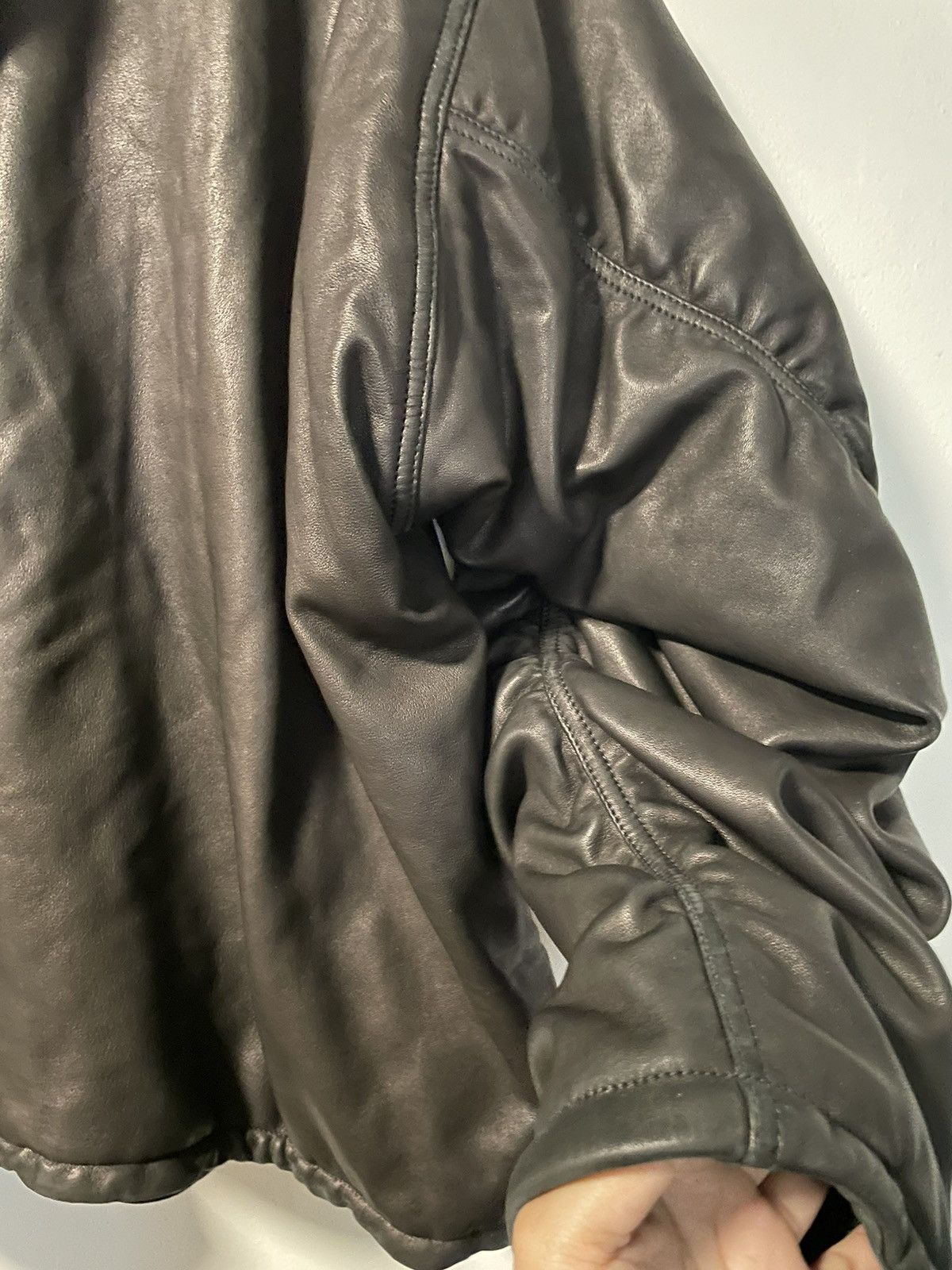 Balenciaga Balenciaga Leather Hoodie Size US M / EU 48-50 / 2 - 11 Thumbnail