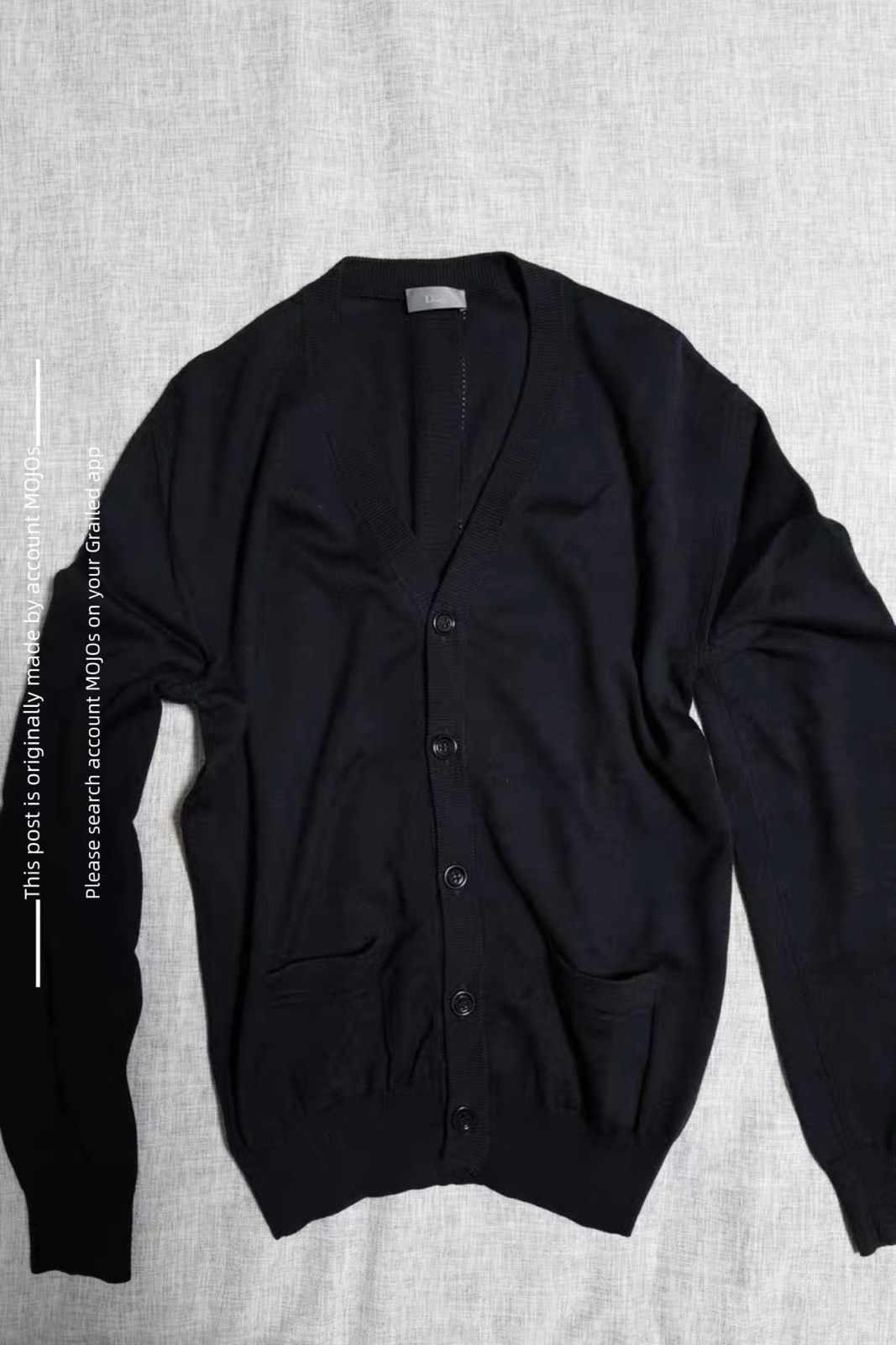 Dior × Hedi Slimane Dior Homme 2004 Black/Grey Cardigan | Grailed