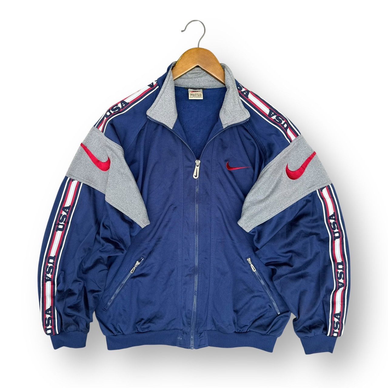 Nike Nike USA Zip Up Sweatshirt Track Jacket Vintage Size US M / EU 48-50 / 2 - 1 Thumbnail