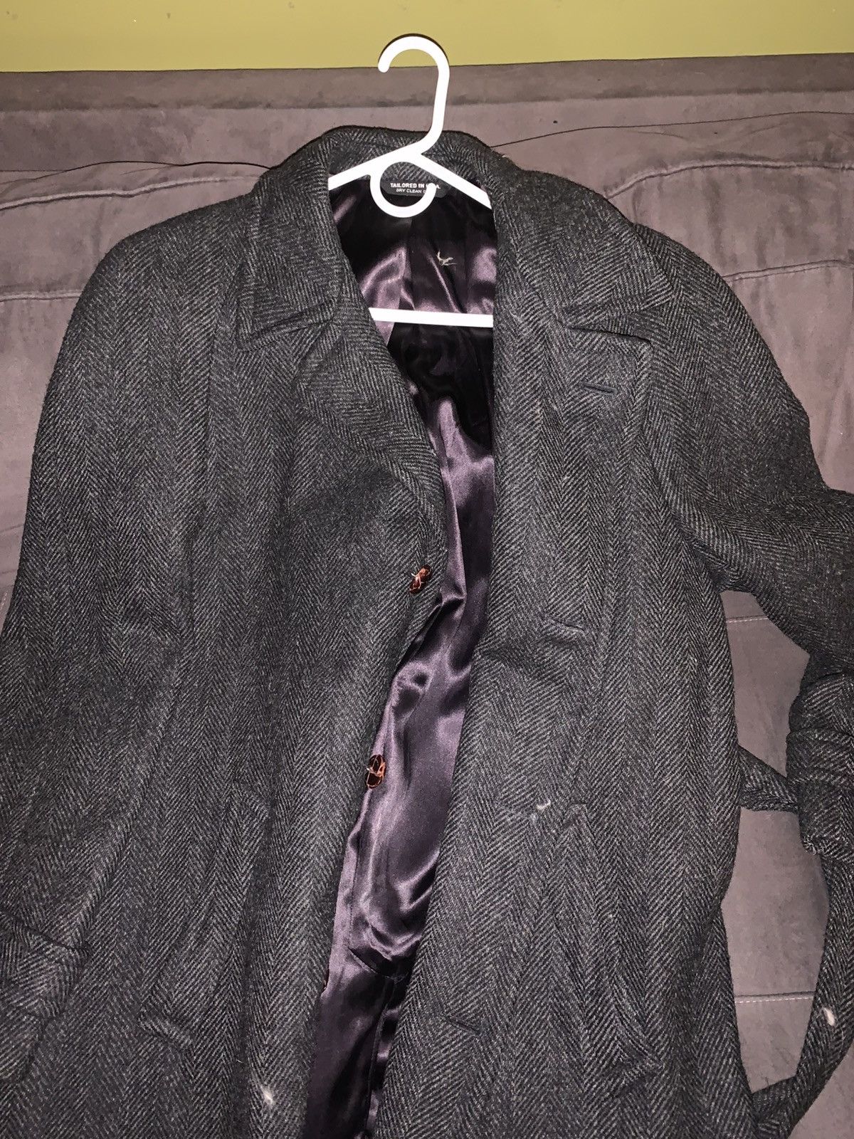 Vintage Pure New Wool Trench Coat Size US L / EU 52-54 / 3 - 1 Thumbnail