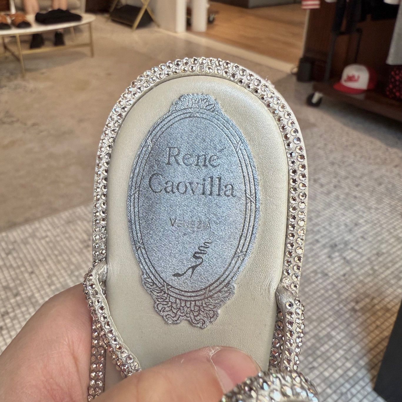 Rene Caovilla René Caovilla Metallic Silver Crystal Diana Thong Sandals Size US 9 / IT 39 - 9 Thumbnail