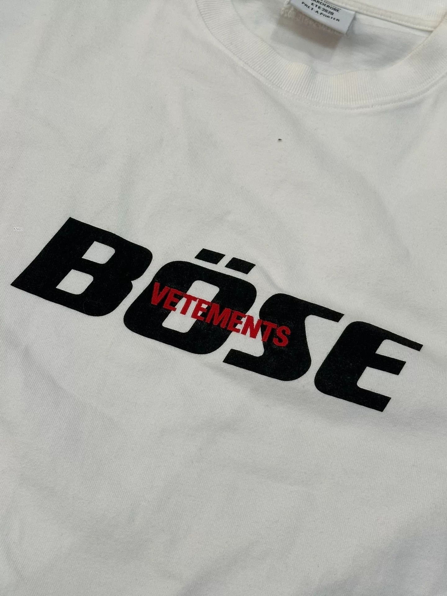 Vetements Vetements Bose White Short-Sleeve Tee Size US S / EU 44-46 / 1 - 1 Thumbnail