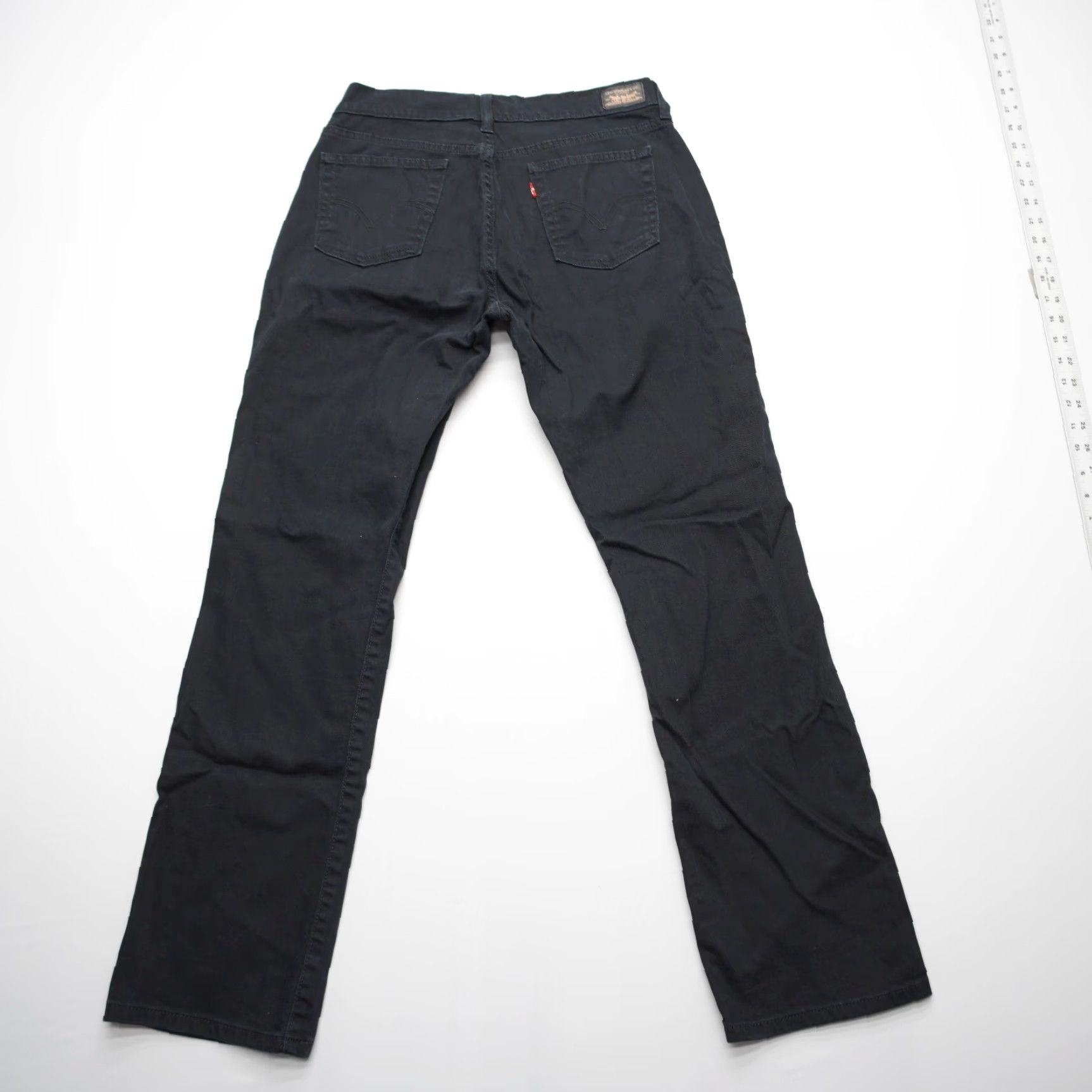 Levi's Levi's 505 Straight Jeans Womens 10 Black Denim Mid Rise Stretch 2000s Y2K Regular Size 32" / US 10 / IT 46 - 2 Thumbnail