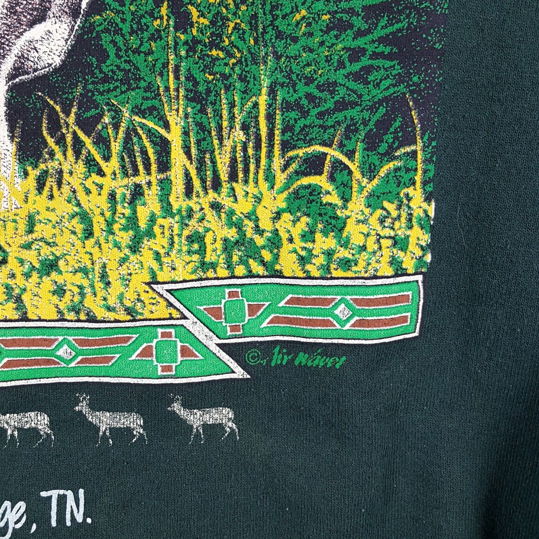 Fruit Of The Loom VINTAGE Pigeon Forge Deer Nature Hunting Sweatshirt L Pullover Crewneck Nike Size US L / EU 52-54 / 3 - 4 Thumbnail