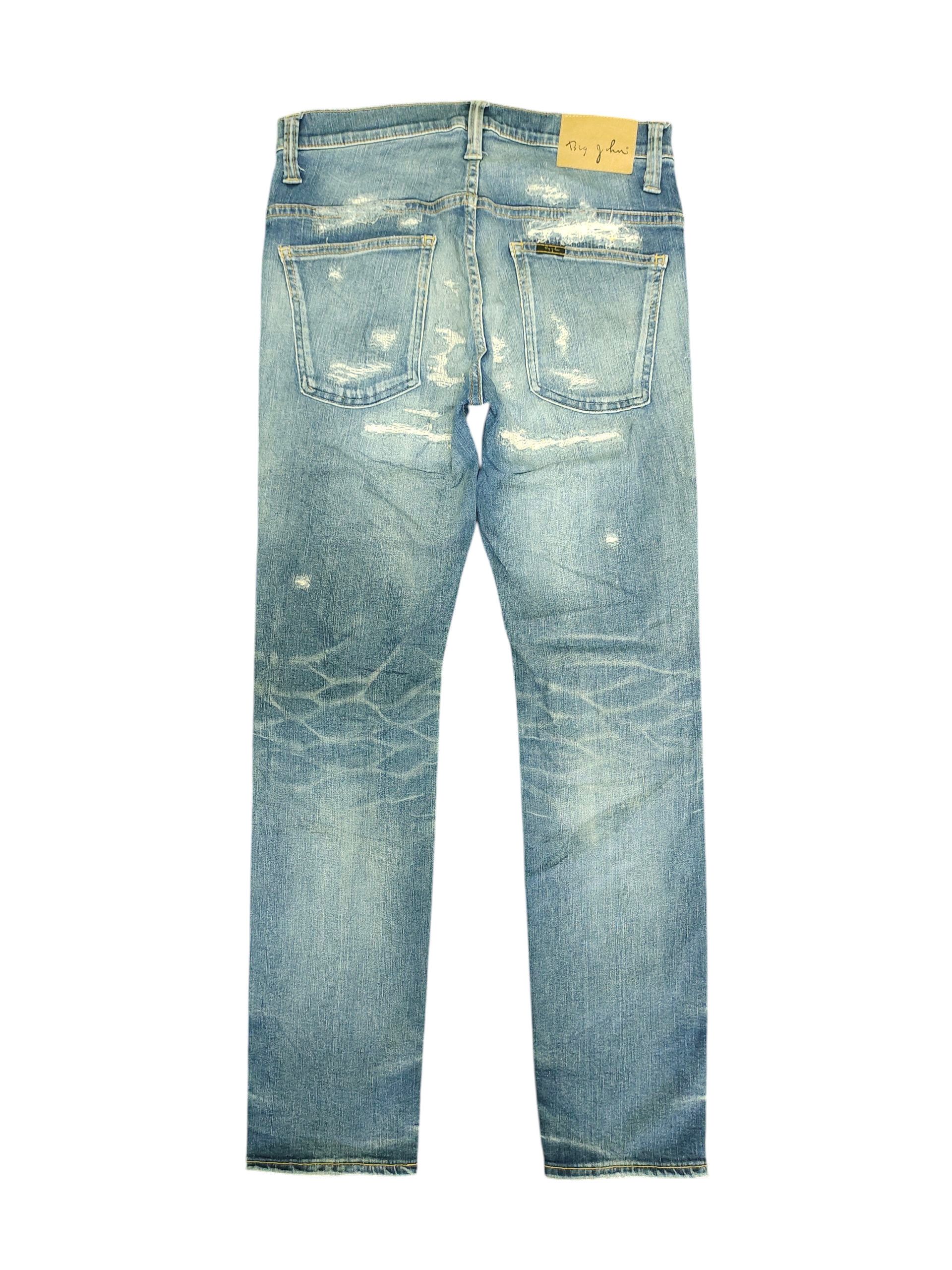 Comme des Garcons × Undercover Vintage Big John Japan Sashiko Distress Denim Jeans Size US 30 / EU 46 - 8 Thumbnail