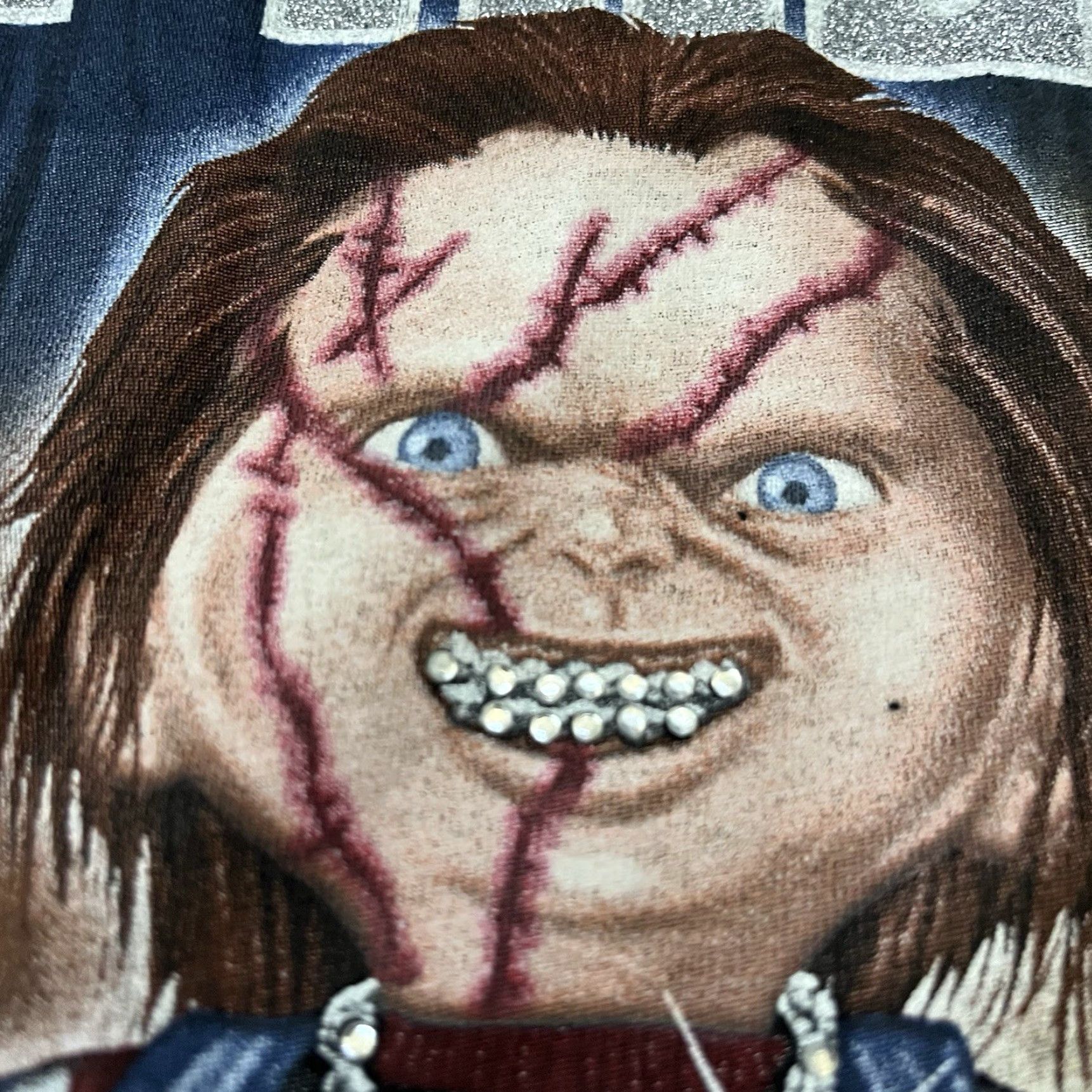 VINTAGE Ice Killa Chucky T-Shirt Horror Hip Hop 90s Movie Black 2XL Mens