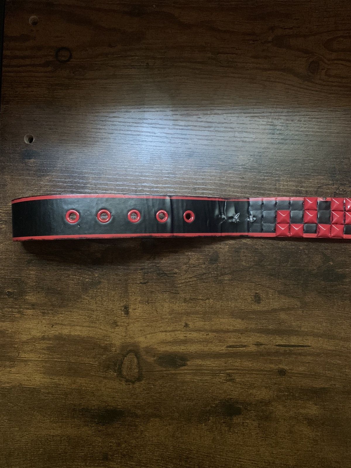 Vintage Red Studded Belt opium 2000s Streetwear Punk Y2K Emo Sick Size ONE SIZE - 2 Thumbnail
