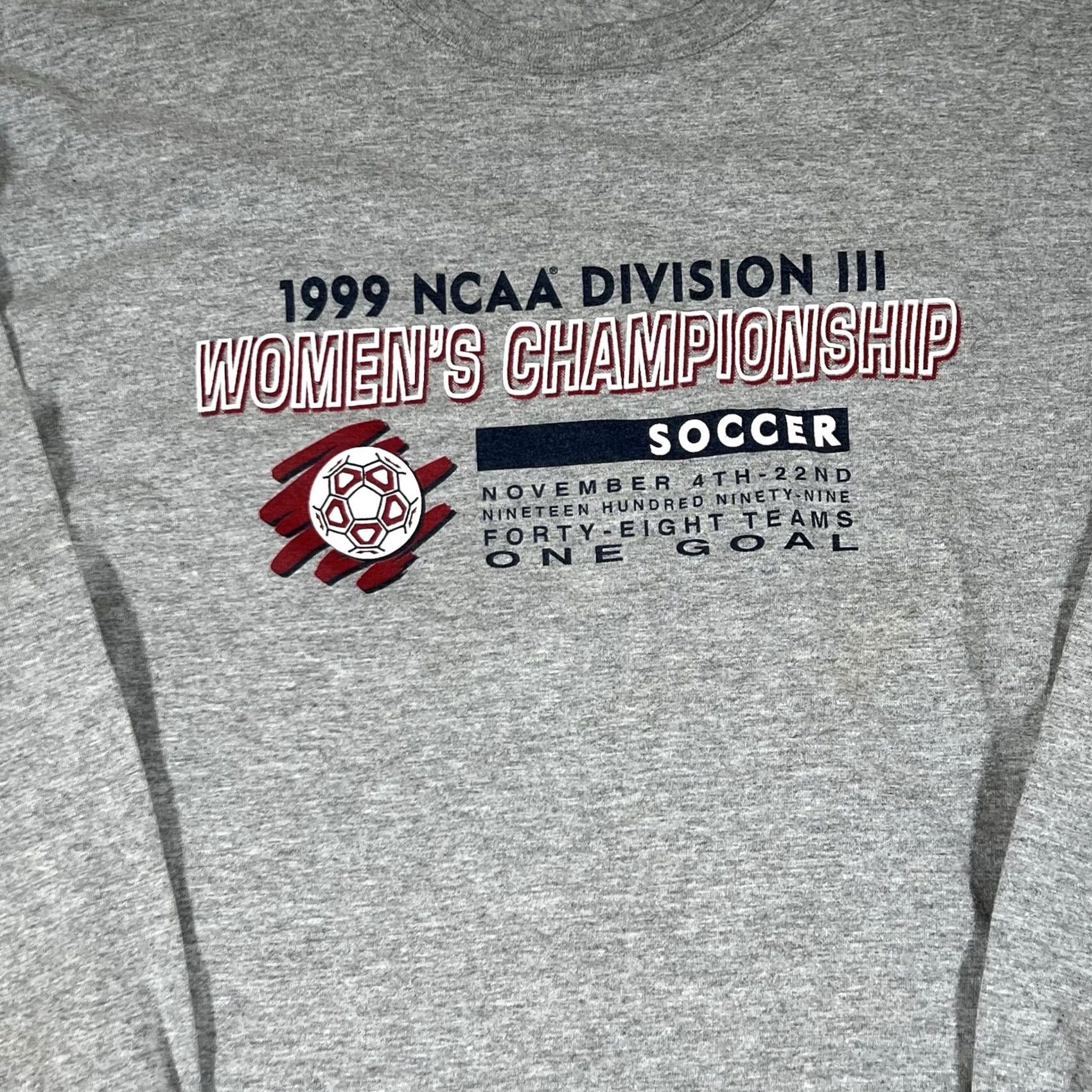 NCAA VINTAGE NCAA Womens Soccer Shirt Adult Gray University Champion College Size L / US 10 / IT 46 - 2 Thumbnail