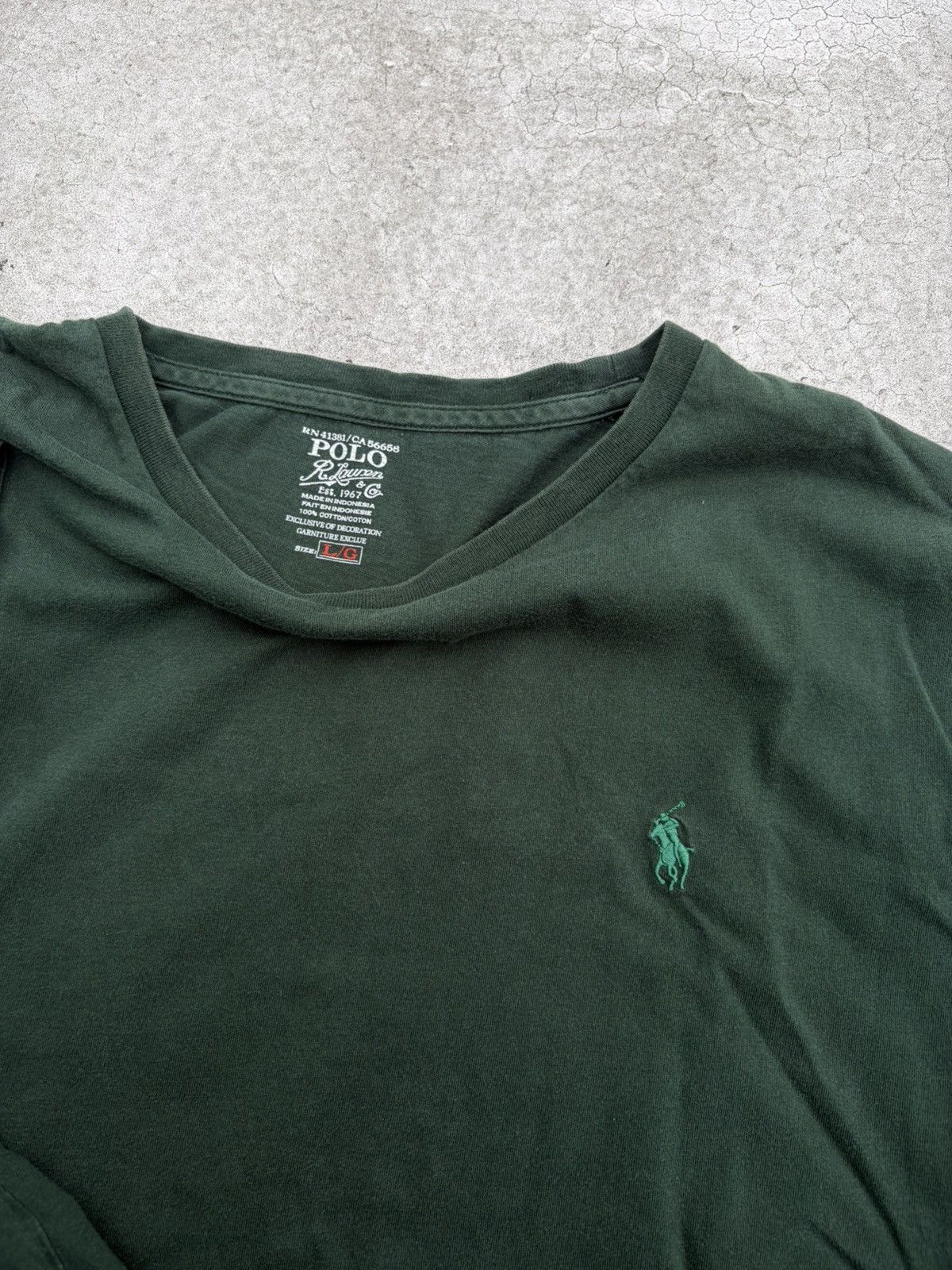 Polo Ralph Lauren Polo Ralph Lauren Green Pony Logo T shirt size Large Size US L / EU 52-54 / 3 - 2 Thumbnail