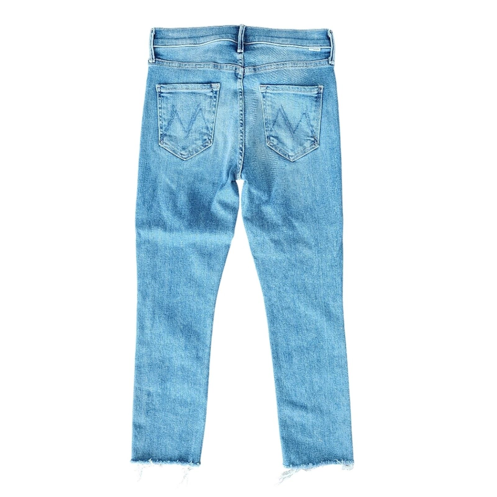 MOTHER MOTHER The Mid Rise Dazzler Ankle Fray Jeans Blue 29 Size 29" - 2 Thumbnail