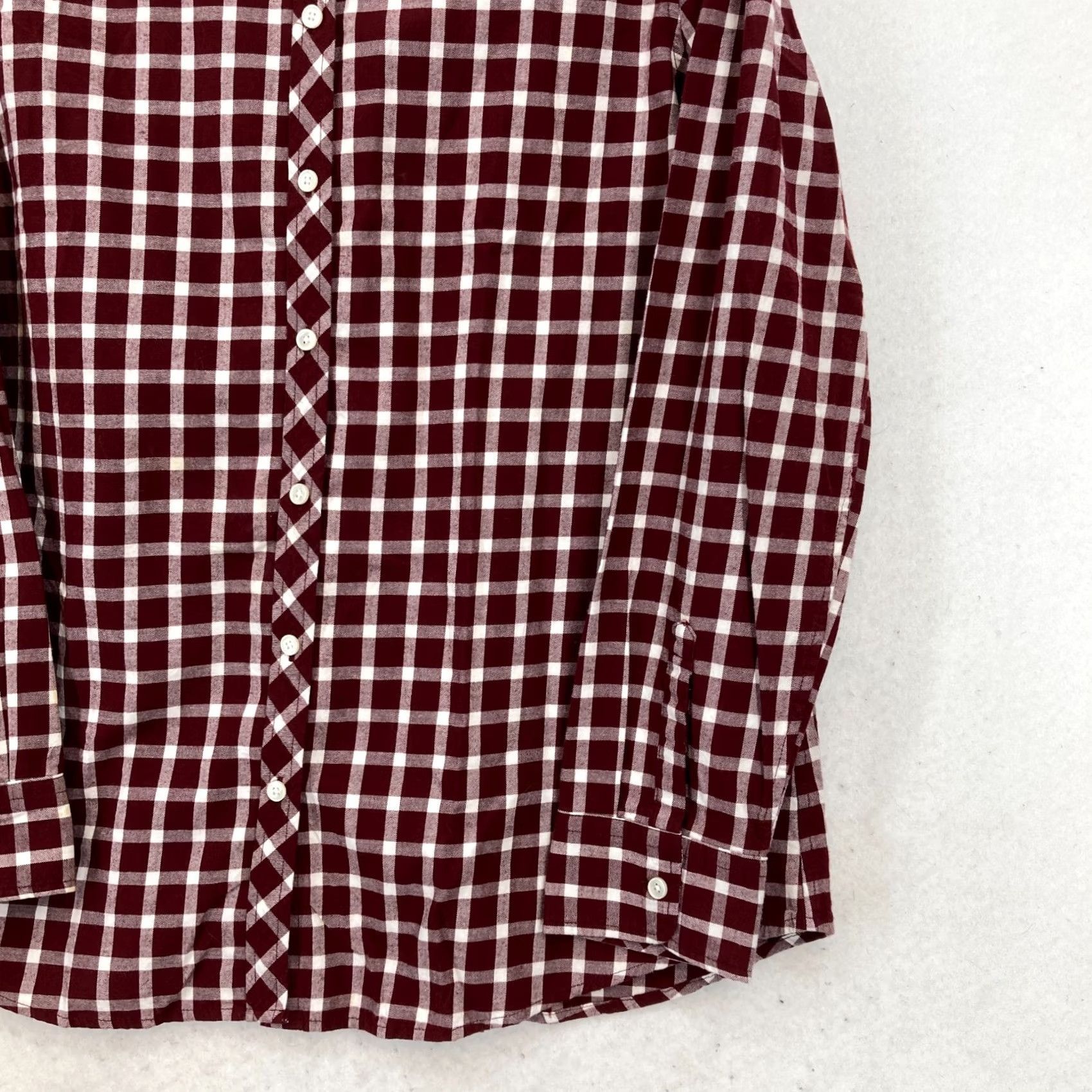 Banana Republic Banana Republic Button-Up Shirt Mens XL Red Gingham Plaid Long Sleeve Shirt Size US XL / EU 56 / 4 - 3 Thumbnail