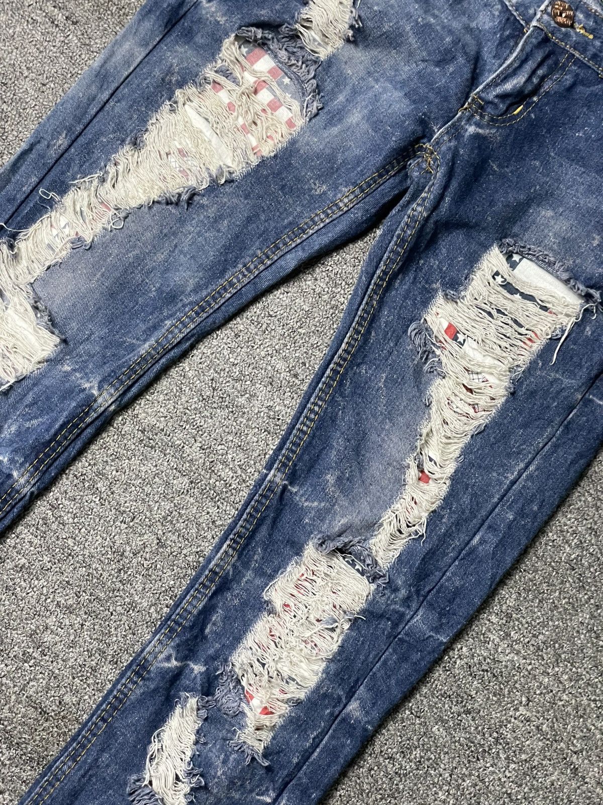 Jean × Vintage JEANS Brand Distressed Denim Ripped Jeans (104) Size US 28 / EU 44 - 4 Thumbnail