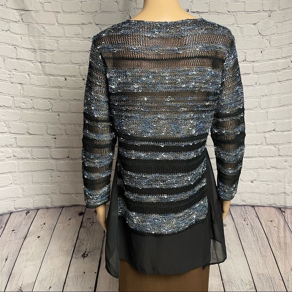 Other New Ball Of Cotton Combo Black Blue Linen Viscose Tunic Swe Size M / US 6-8 / IT 42-44 - 6 Thumbnail
