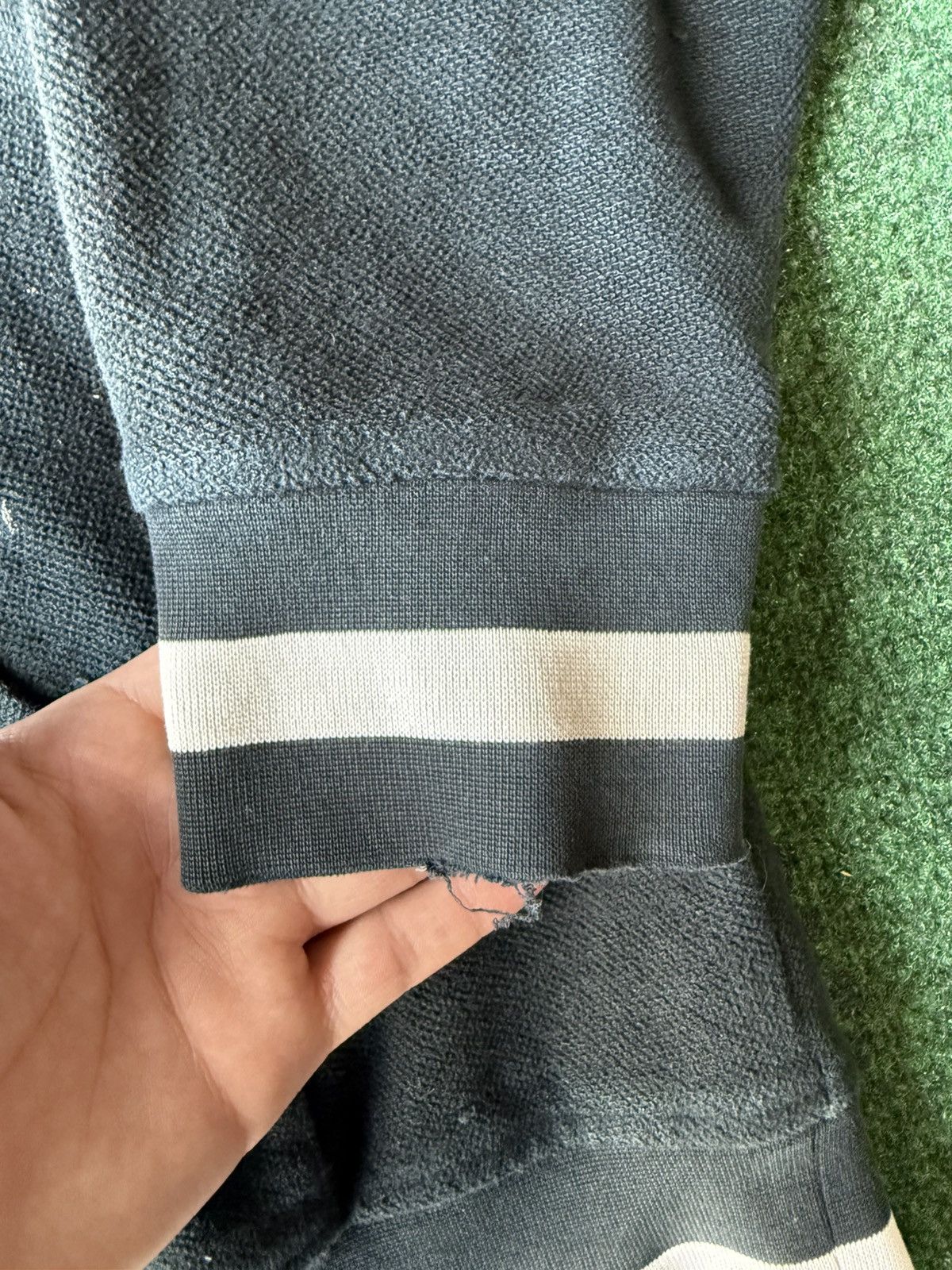 Kith USED KITH BLACK/WHITE COTTON STRIPED PULLOVER HOODIE SIZE L Size US L / EU 52-54 / 3 - 4 Thumbnail