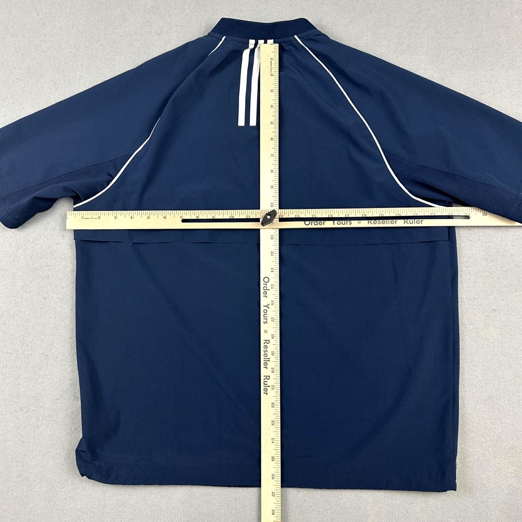 Adidas Adidas Shirt Men Small Blue Quarter Zip Mock Neck Short Sleeve Golf Performance Size US S / EU 44-46 / 1 - 5 Thumbnail