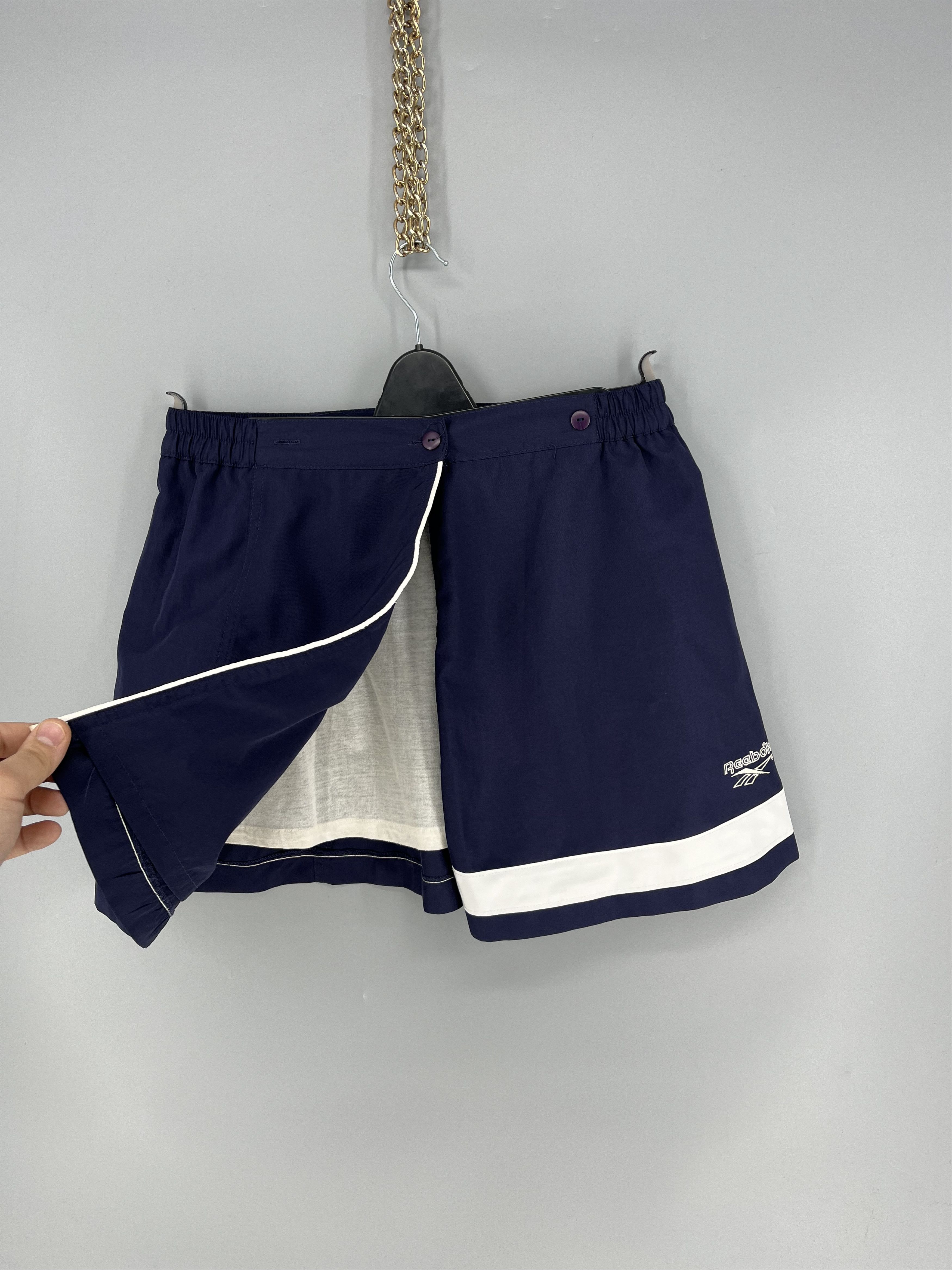 Reebok Vintage Reebok 90s Tennis Skort Navy Wrap Mini Skirt Size 27" / US 4 / IT 40 - 5 Thumbnail