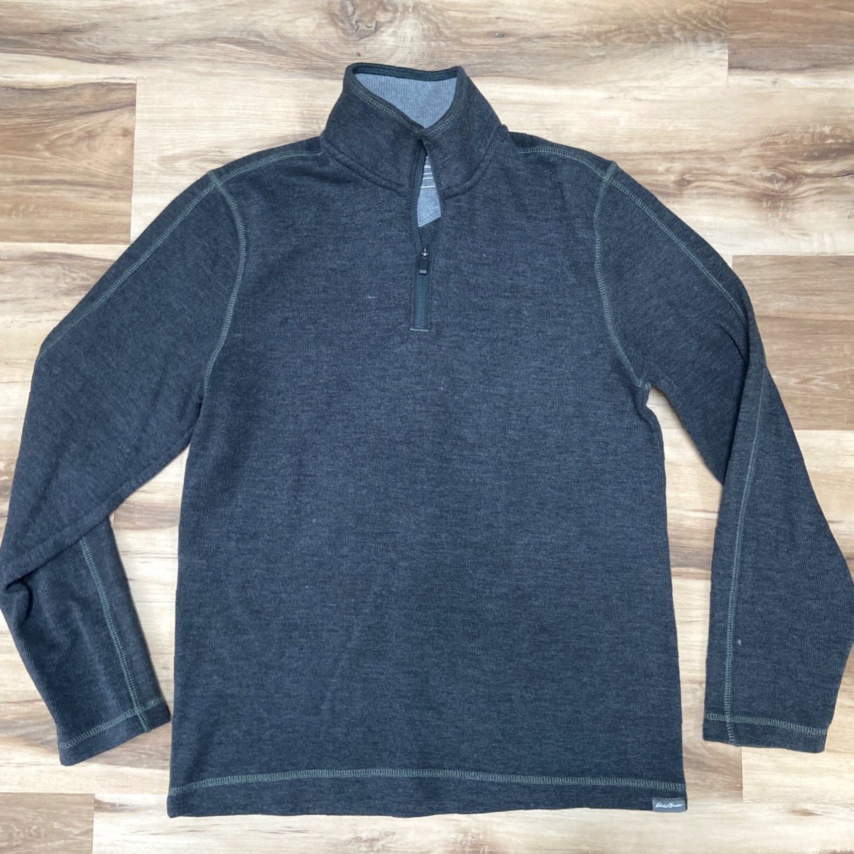 Eddie Bauer VINTAGE Eddie Bauer Sweater Mens Small 1/4 Zip Mock Neck Gray Long Sleeve Size US S / EU 44-46 / 1 - 2 Thumbnail