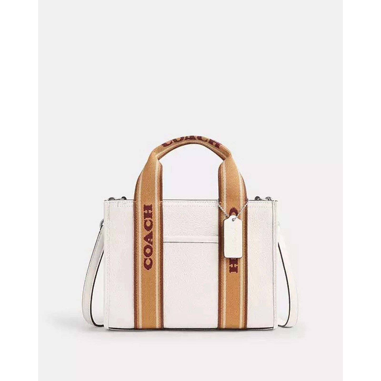Coach NWT Coach Smith Tote Bag Leather 24 CAR77 Silver /Chalk Size ONE SIZE - 4 Thumbnail