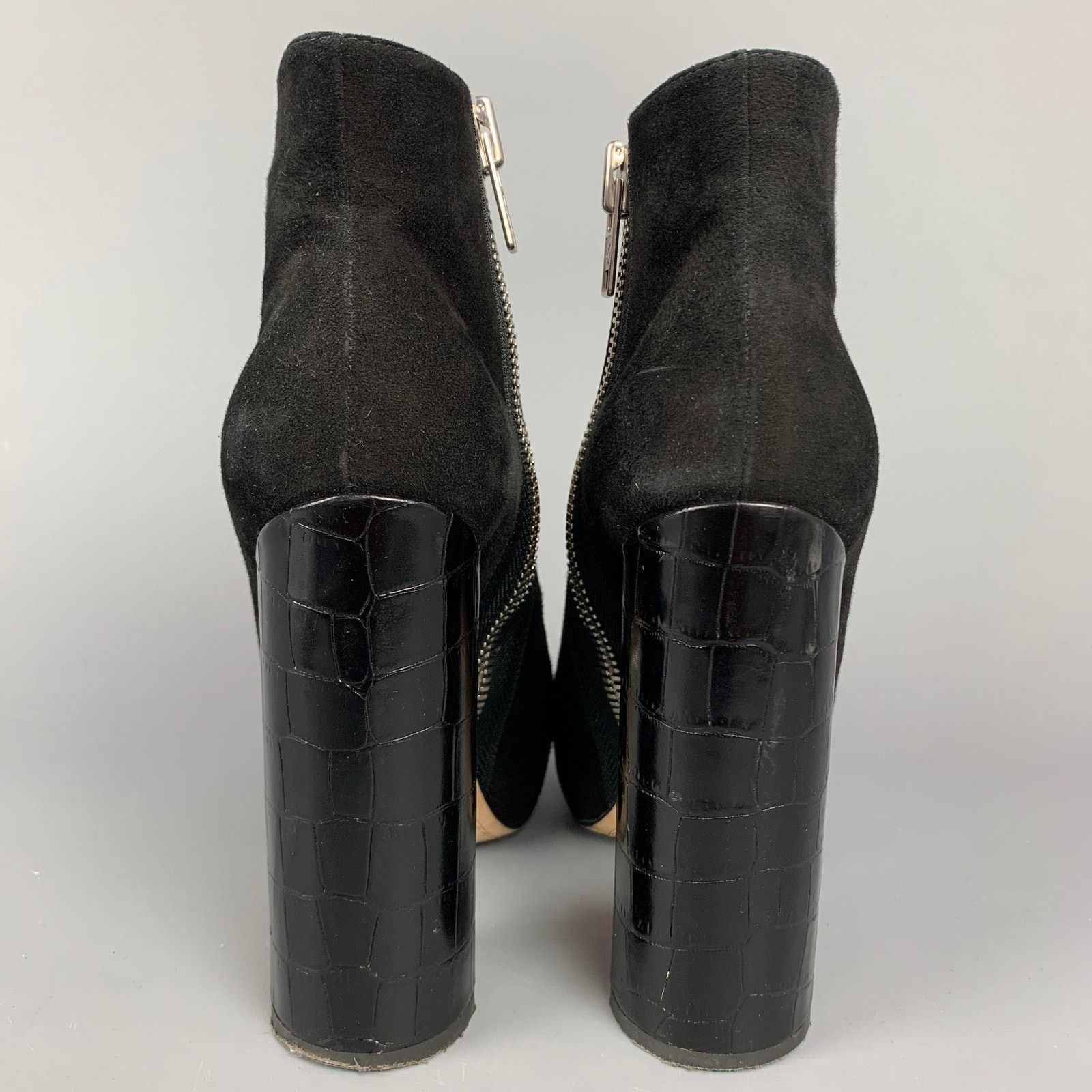 Alejandro Ingelmo ALEJANDRO INGELMO Size 5.5 Black Suede Platform Ankle Boots Size US 5.5 / IT 35.5 - 5 Thumbnail