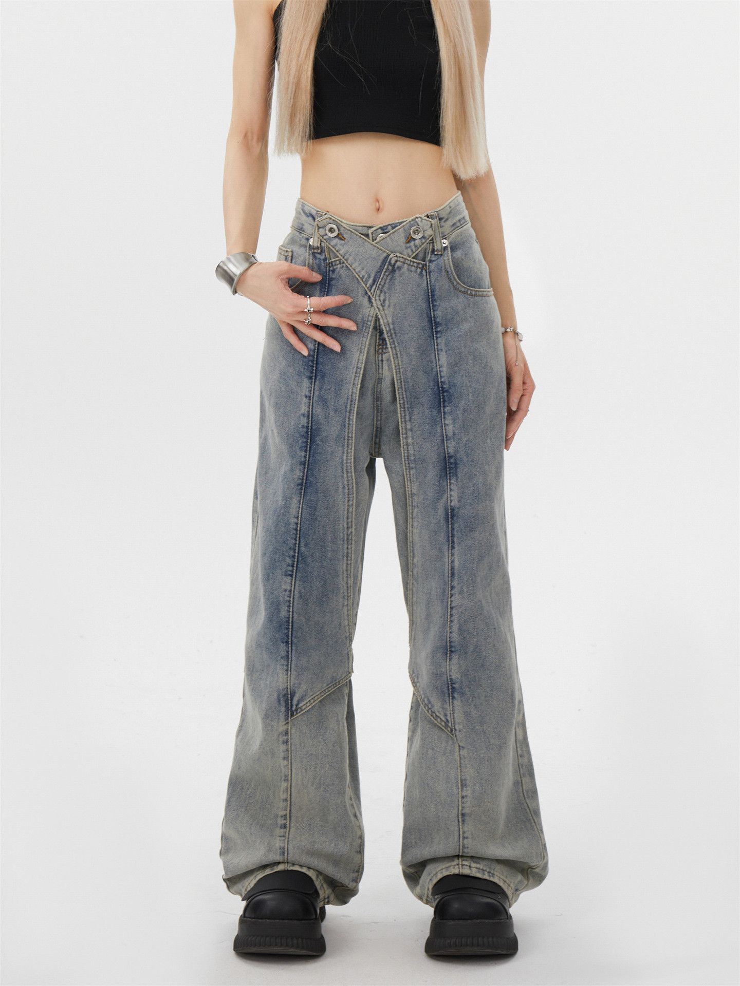 Japanese Brand × Jean Retro casual wide leg jeans Size US 30 / EU 46 - 5 Thumbnail