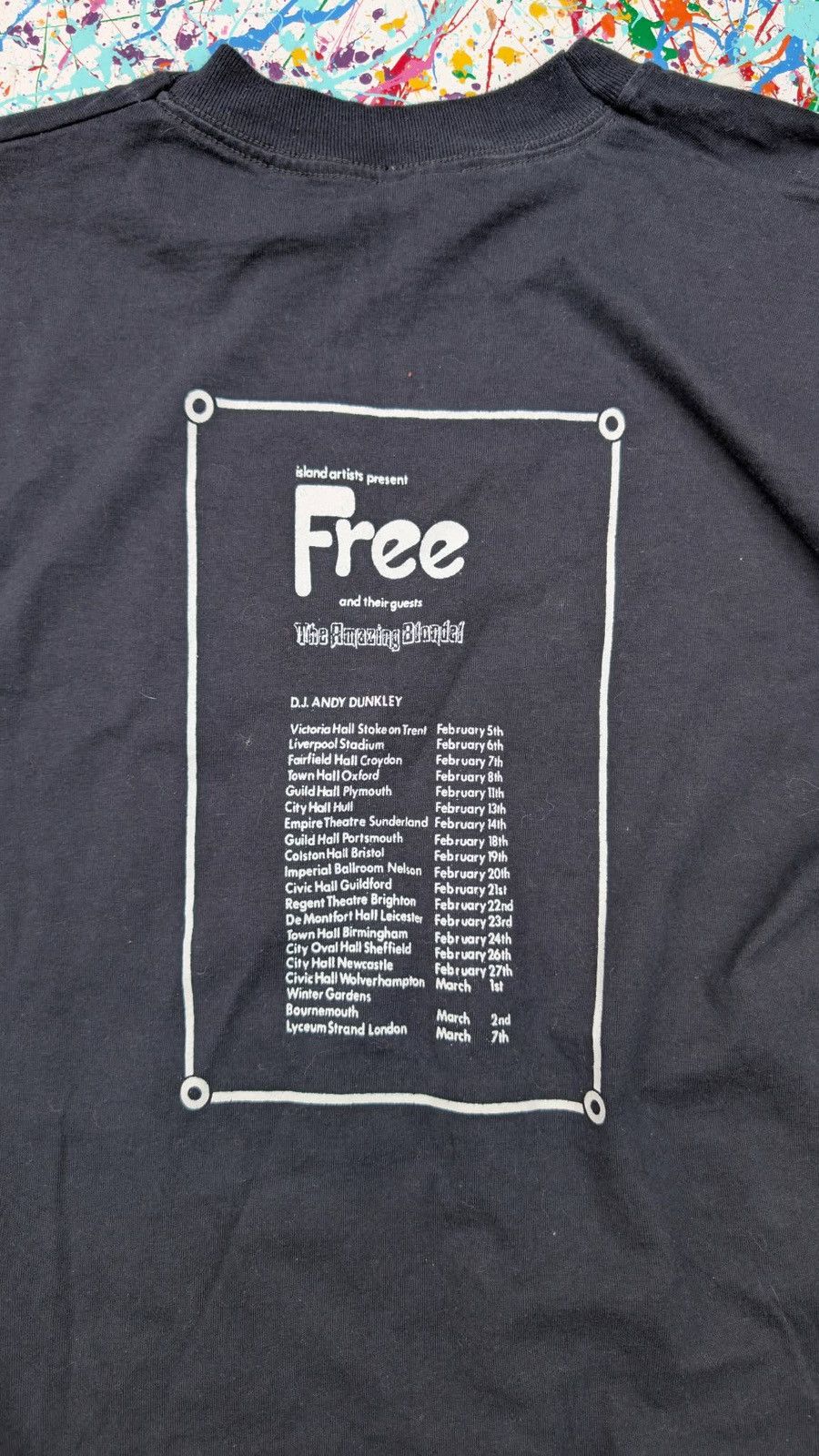 Other Vintage band tshirt 90s Free 70s Paul Kossoff UK Tour 1971 Size US XL / EU 56 / 4 - 5 Thumbnail