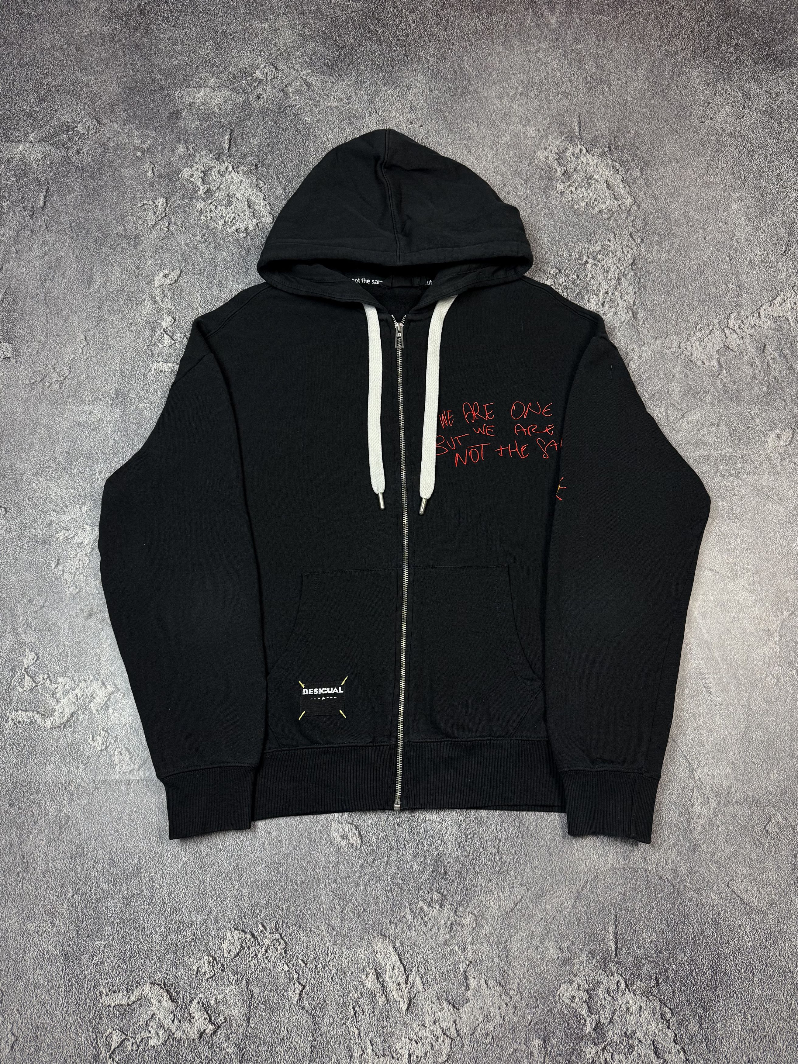 Desigual Y2K Desigual Zip Up Black Hoodie 2000s Style Size US L / EU 52-54 / 3 - 1 Thumbnail