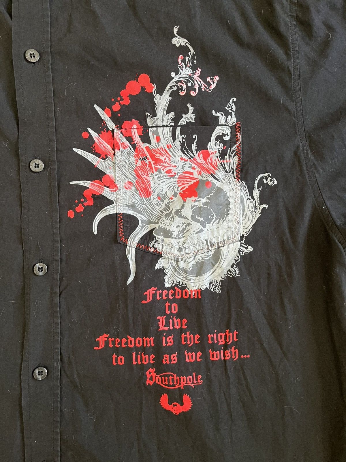 Southpole Y2k Grunge Southpole Button-Up Shirt With A Dope Graphic Size US XXL / EU 58 / 5 - 2 Thumbnail