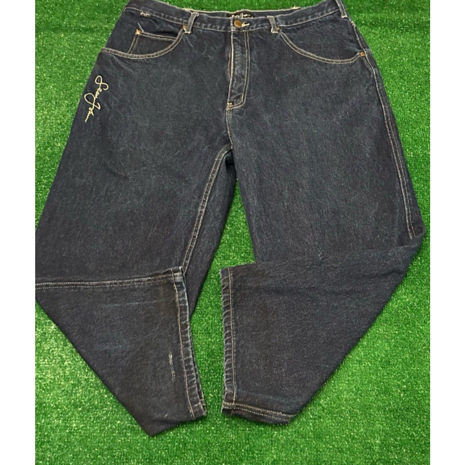Sean John VINTAGE Sean John Jeans Baggy Grunge Hip Hop Skater Y2K Denim Wash 38x28 Mens Wide-Leg Size US 38 / EU 54 - 3 Thumbnail