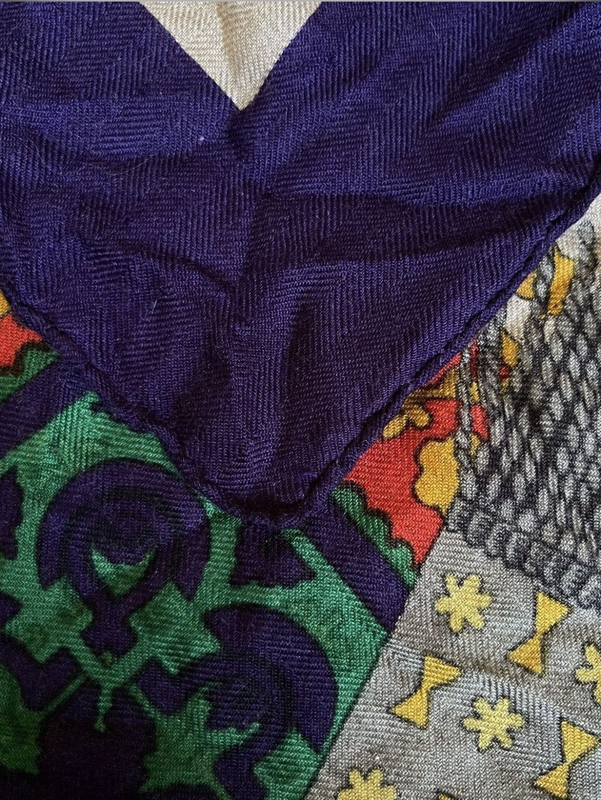 Hermes Hermes Brins D’or Julia Abadie 1982 Blanket Cashmere Scarf Size ONE SIZE - 10 Thumbnail