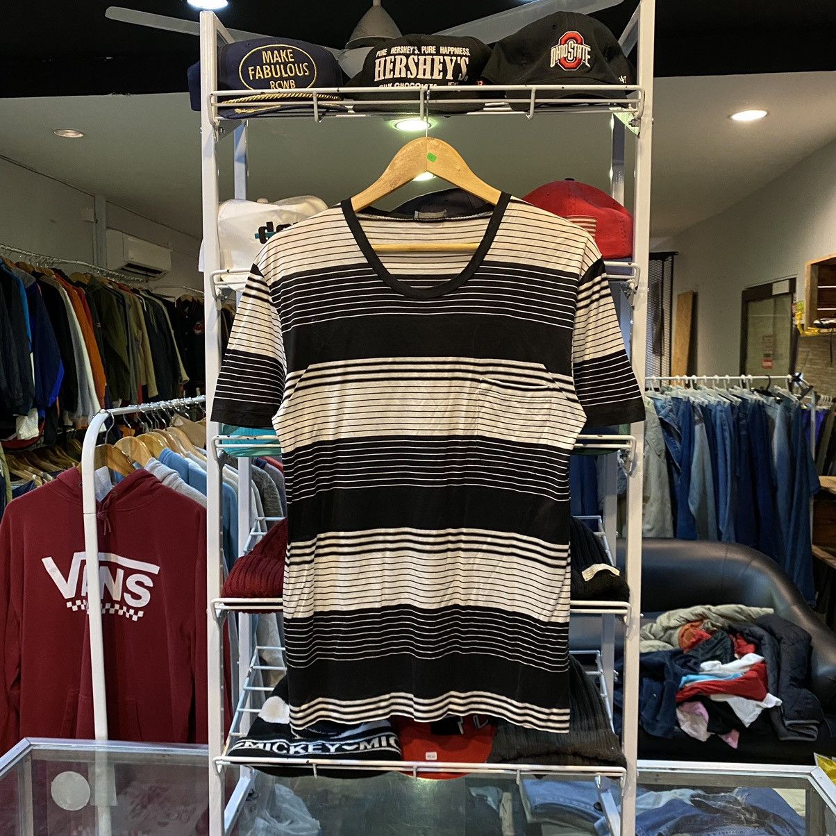 Dior Dior Homme Striped Grunge Pocket Short Sleeved T Shirt Size US M / EU 48-50 / 2 - 1 Thumbnail