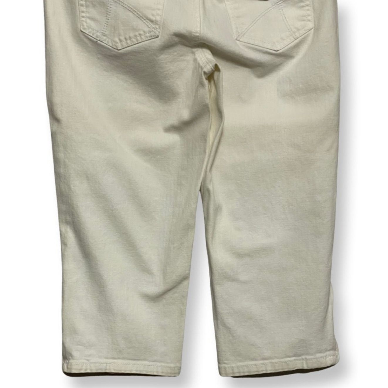 Other Vintage St. Johns Bay Capri Jeans White Ankle Zip Denim 6 Size 28" / US 6 / IT 42 - 7 Thumbnail