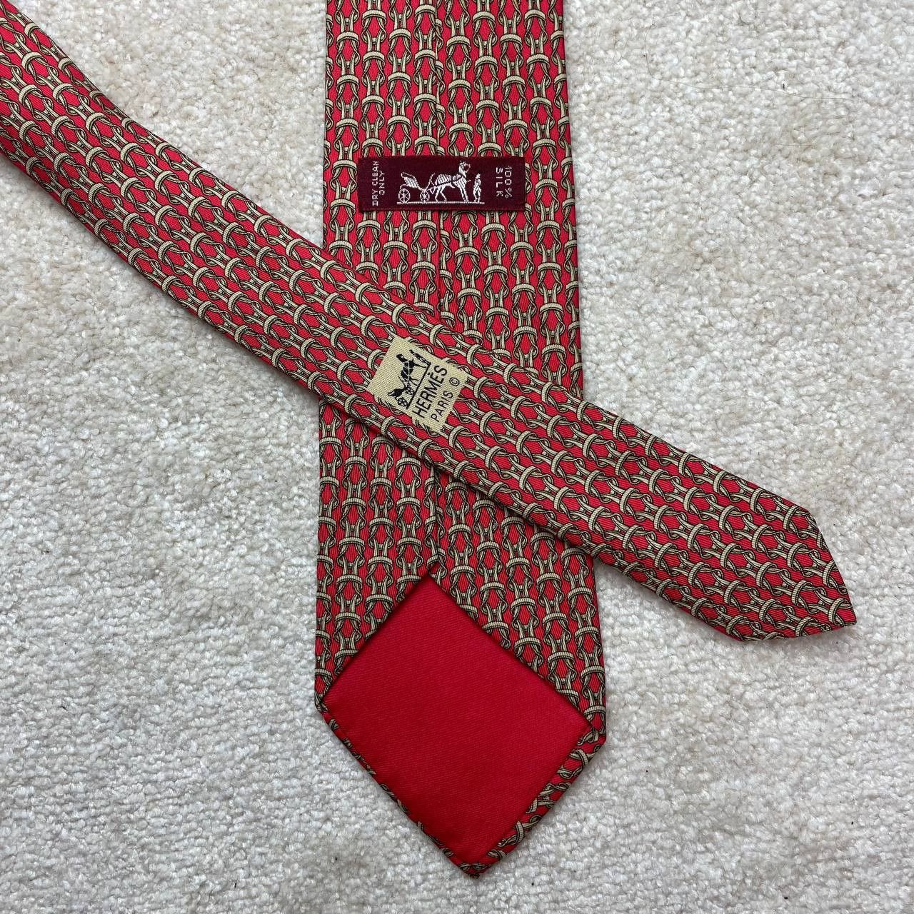 Hermes Hermes Paris Silk Tie 7885 MA Belts Size ONE SIZE - 2 Thumbnail