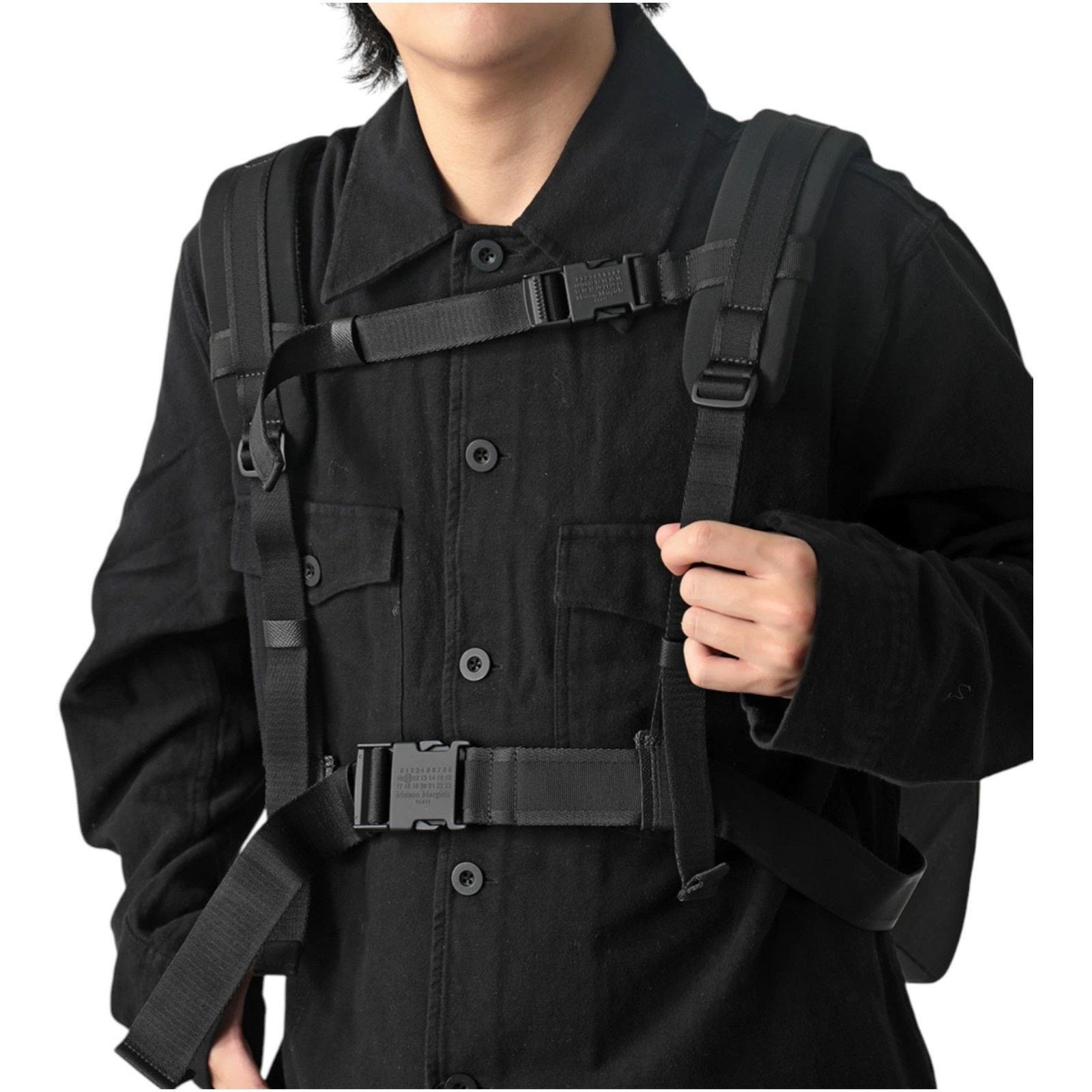 Maison Margiela Glam Slam Numbers Patch Canvas Backpack Black - New $2050 Size ONE SIZE - 3 Thumbnail