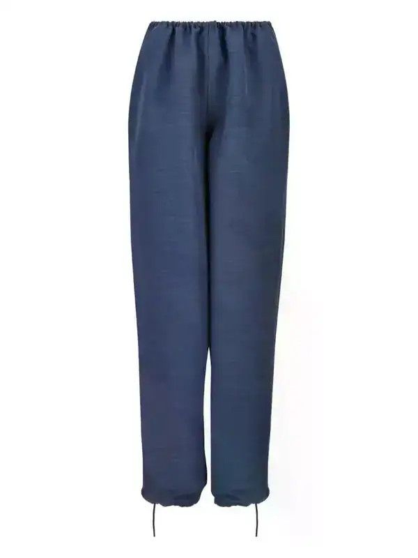 Salvatore Ferragamo o1s1rm0526 Loose Leg Trousers in Blue/Grey Size 27" / US 4 / IT 40 - 1 Thumbnail