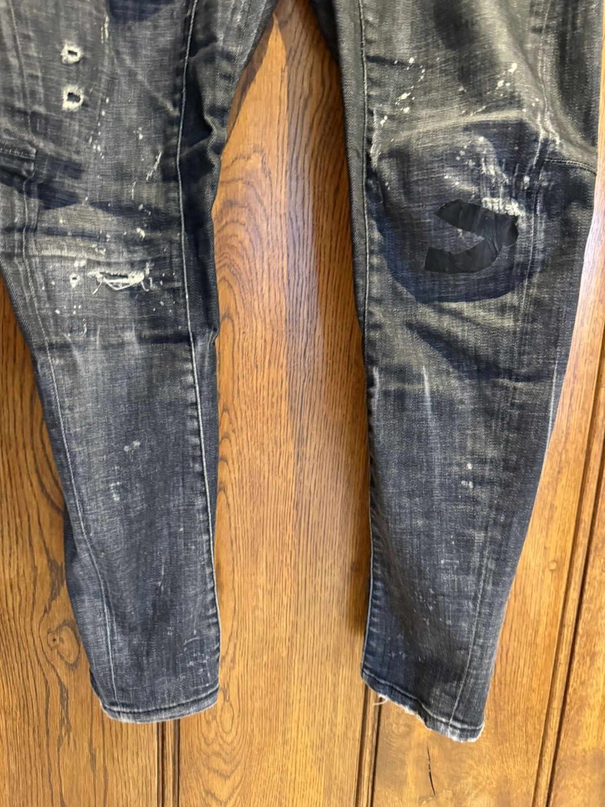 Dsquared2 FW16 Dsquared2 destroyed biker denim jeans grey black 50 Size US 34 / EU 50 - 12 Thumbnail