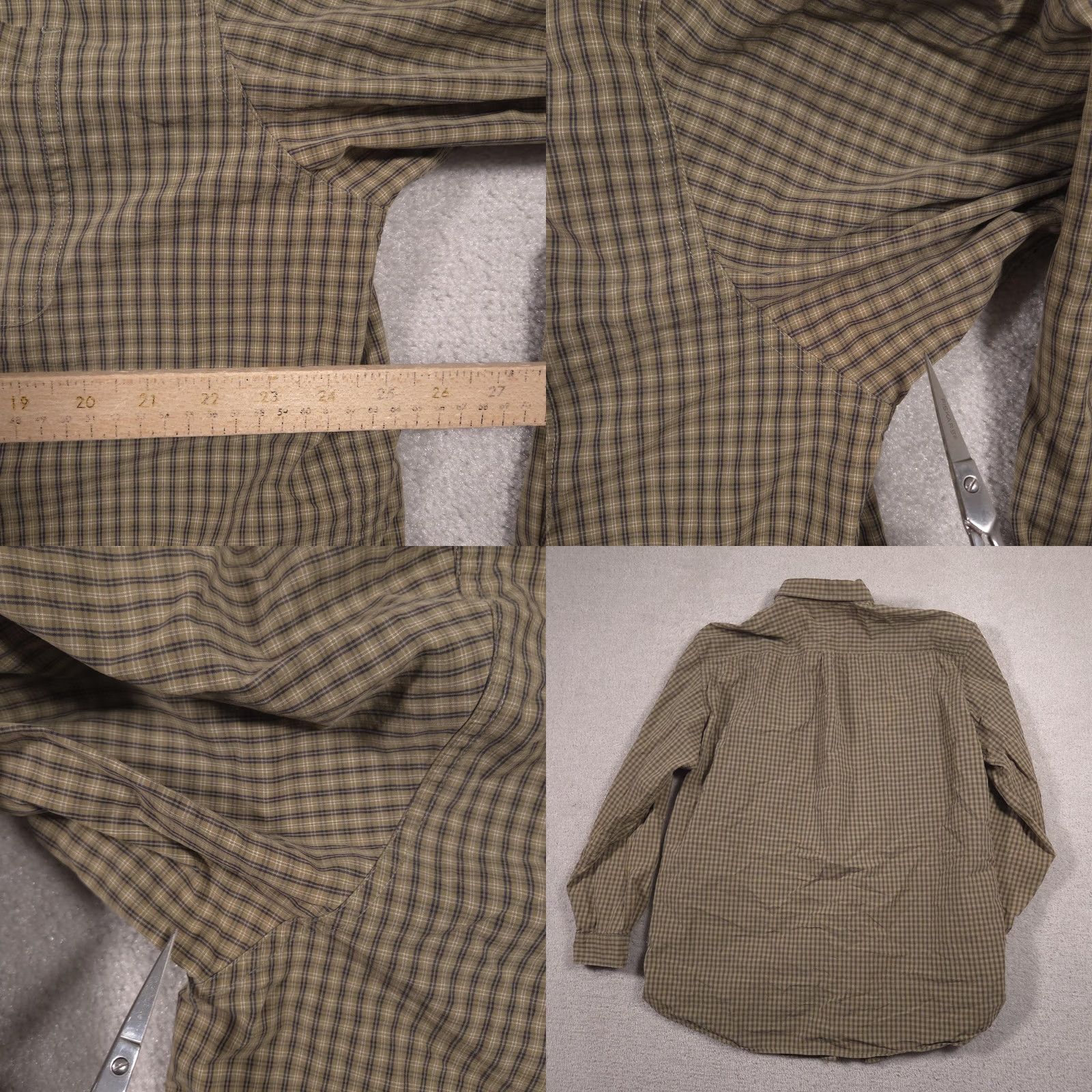 Vintage L.L. Bean Shirt Mens XLT Brown Check Long Sleeve Button-Front Casual Outdoor Shirt Size US XL / EU 56 / 4 - 9 Thumbnail