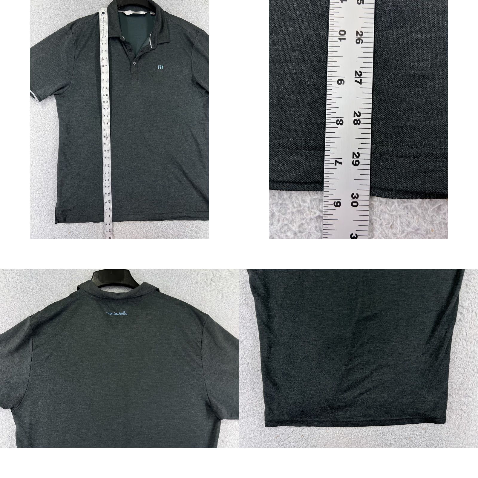 TravisMathew Travis Mathew Polo Shirt Mens L Gray Solid Golf Knit Outdoor Poly Shirt Polo Golf Mens L Gray Solid Size US L / EU 52-54 / 3 - 9 Thumbnail