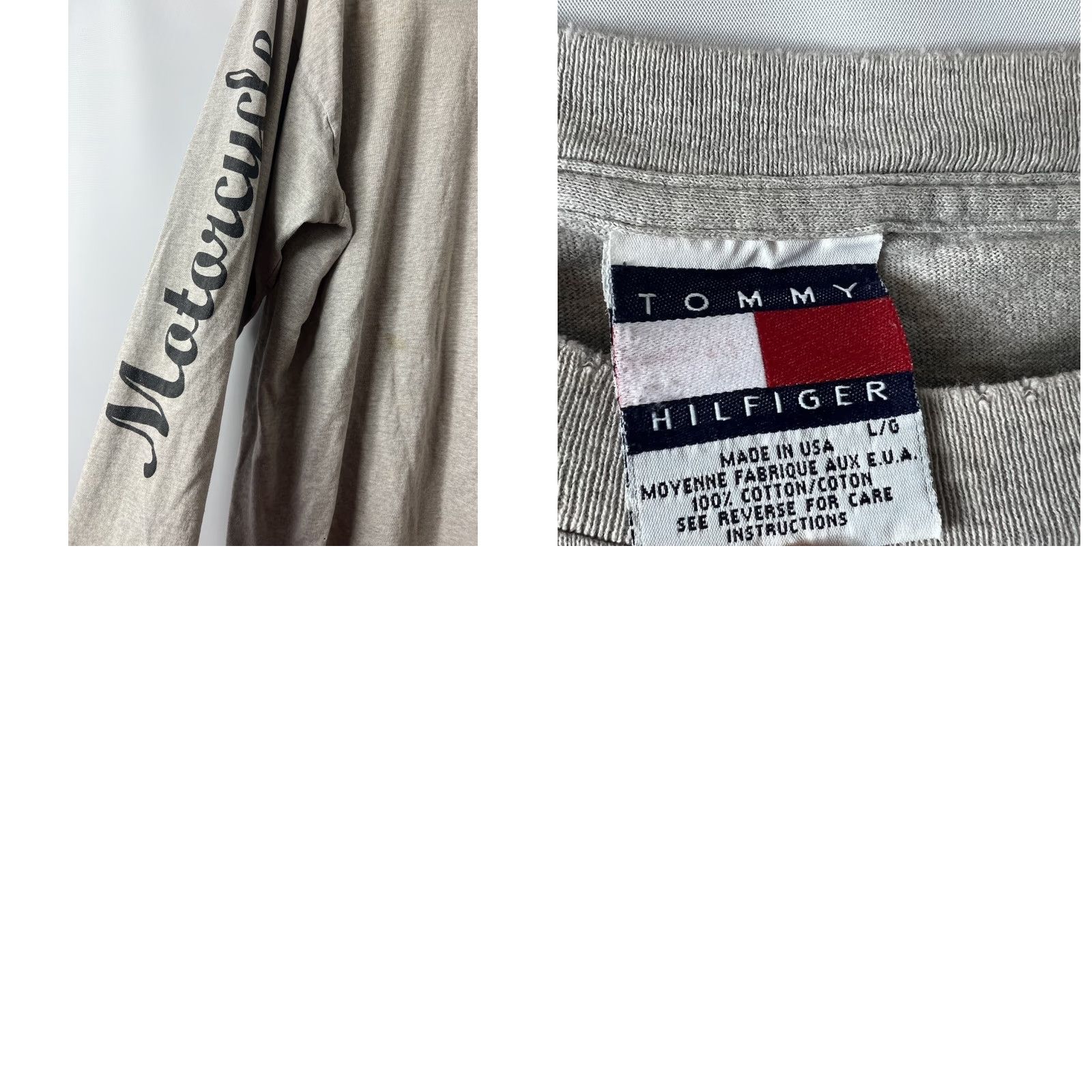 Tommy Hilfiger VINTAGE Tommy Hilfiger Shirt Longsleeve Men Gray Motorcycle Size M Size US M / EU 48-50 / 2 - 8 Thumbnail