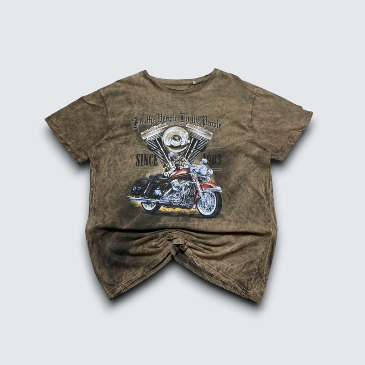 Vintage 90s Harley Davidson Style Tee Brown M Size US M / EU 48-50 / 2 - 1 Thumbnail
