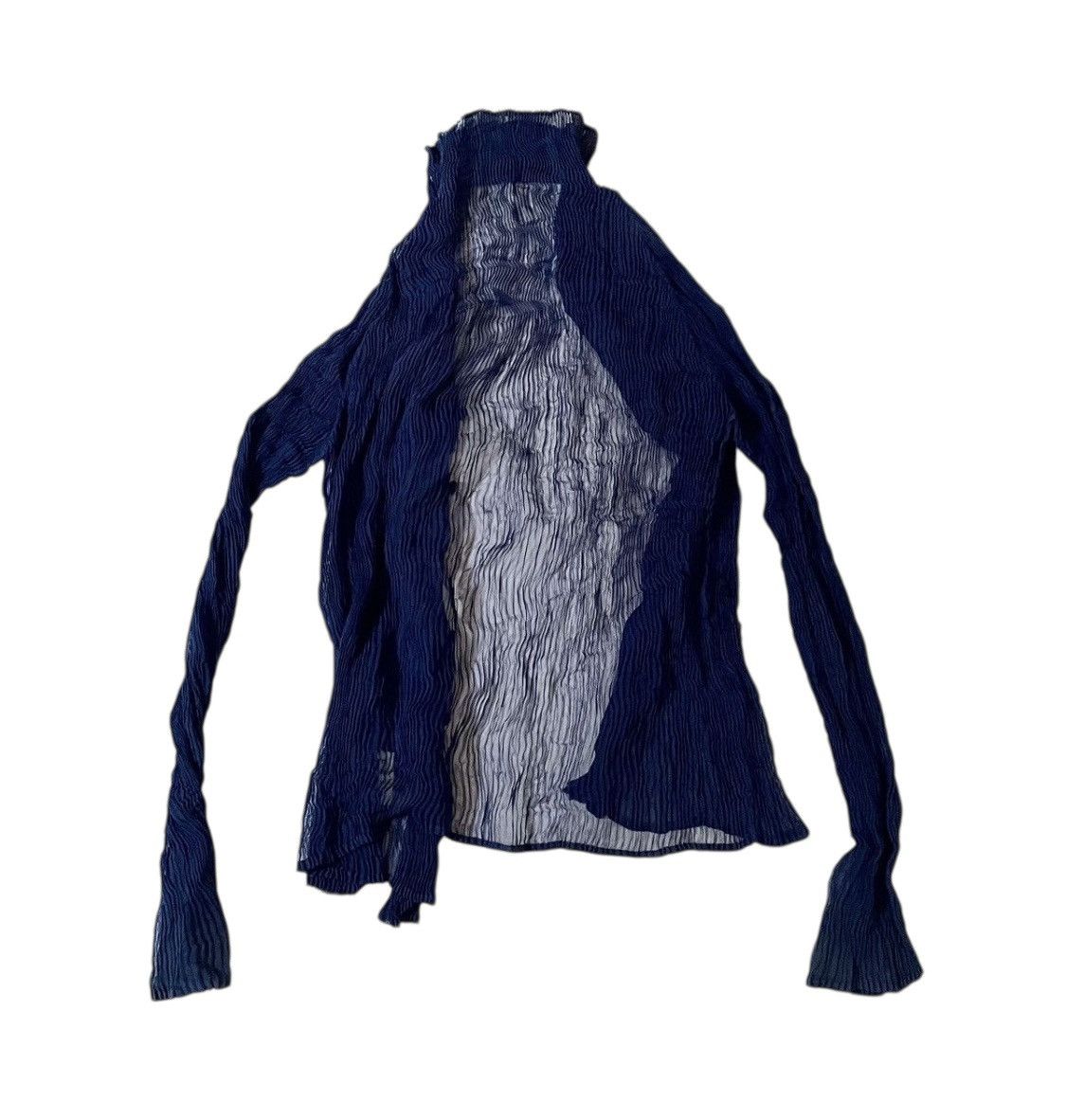 Issey Miyake TAX FREE 🇺🇸 issey miyake fete sheer pleated cardigan outer Size S / US 4 / IT 40 - 5 Thumbnail